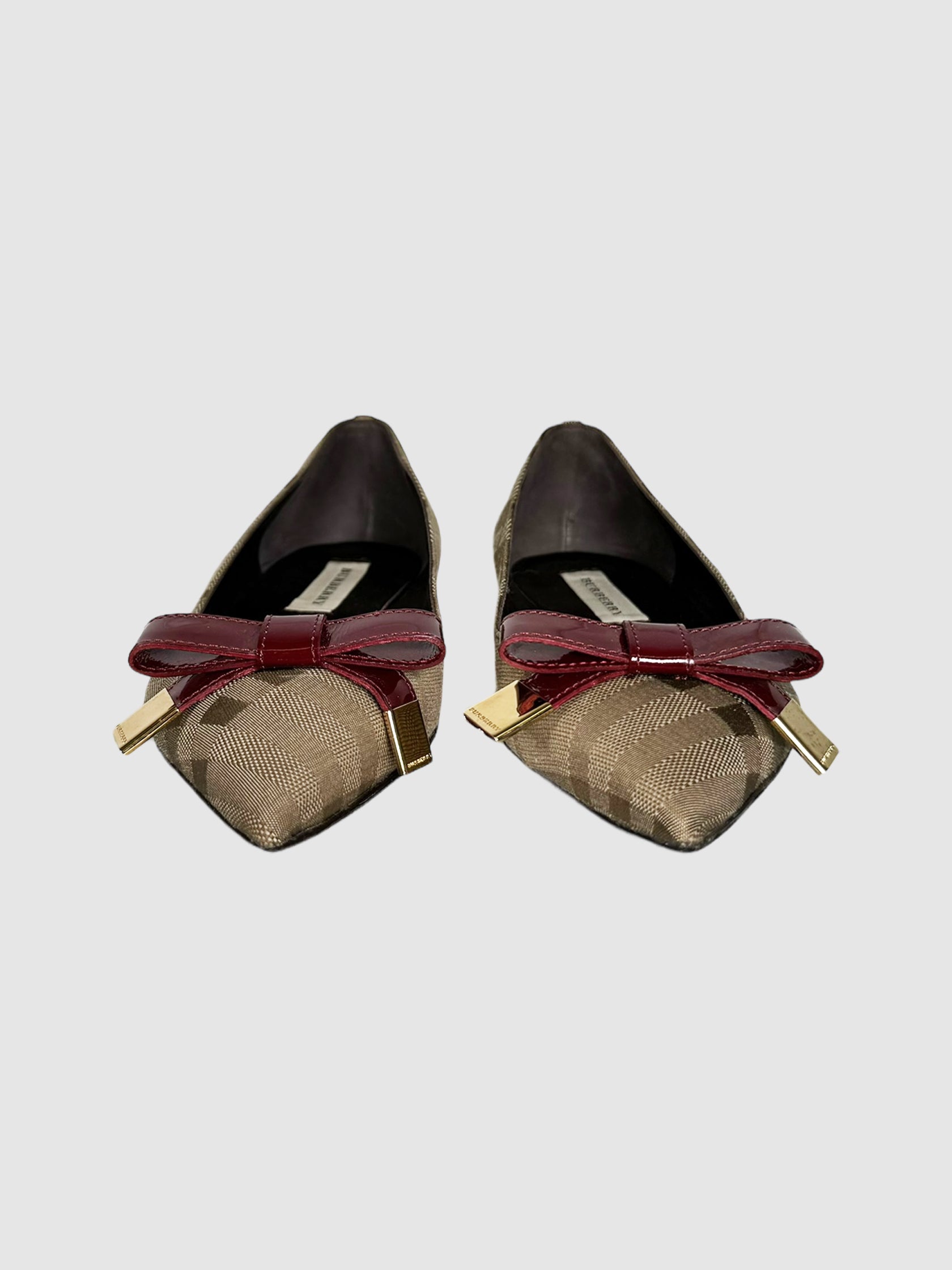 Burberry Plaid Flats - Size 36.5