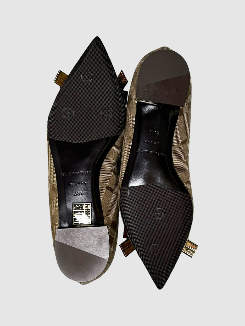 Burberry Plaid Flats - Size 36.5