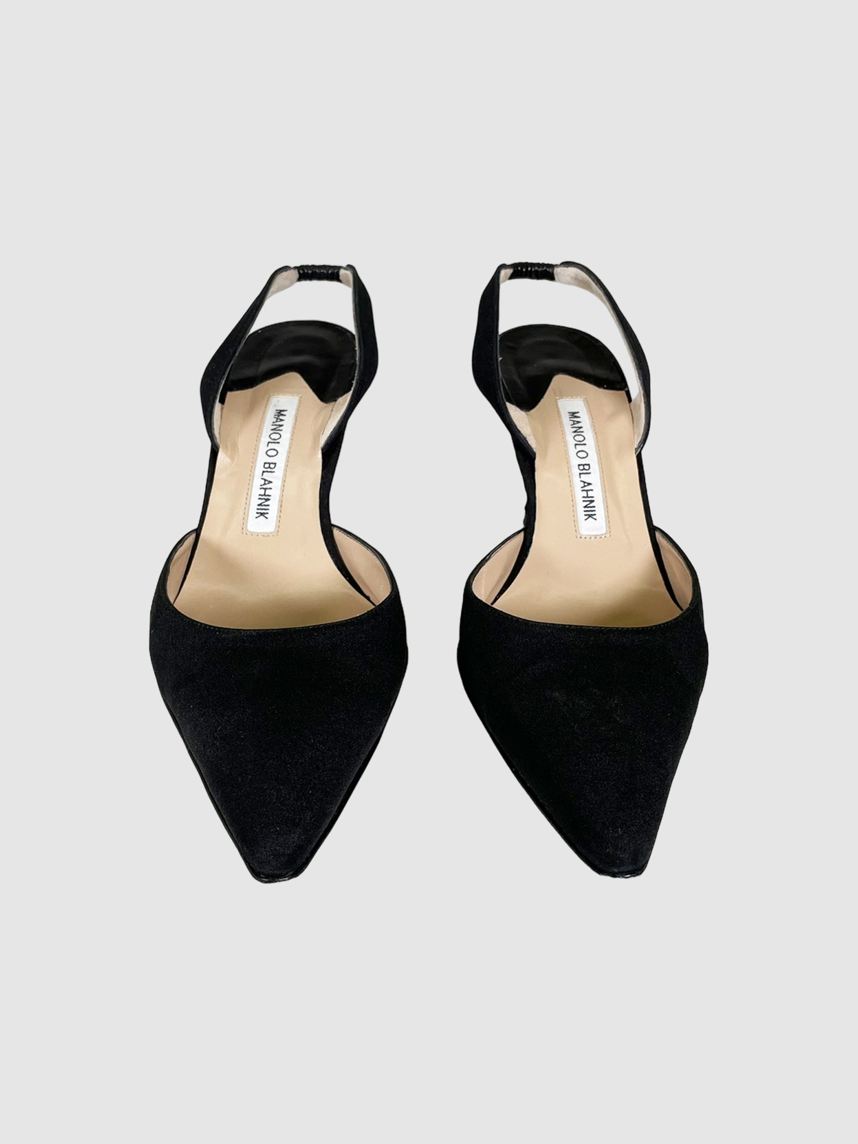 Canvas Slingback Pumps - Size 39