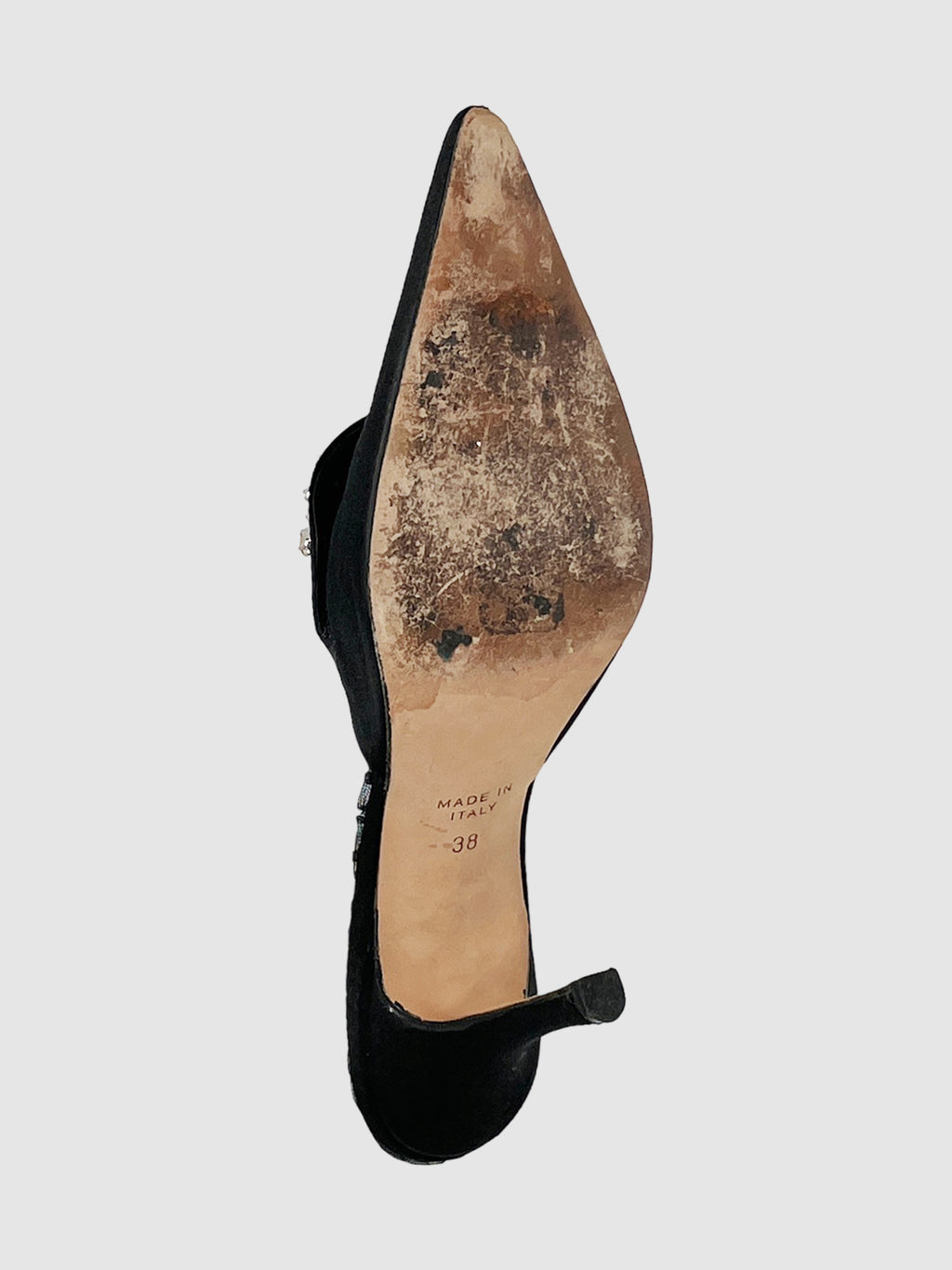 Satin Mules with Floral Embellishing - Size 38