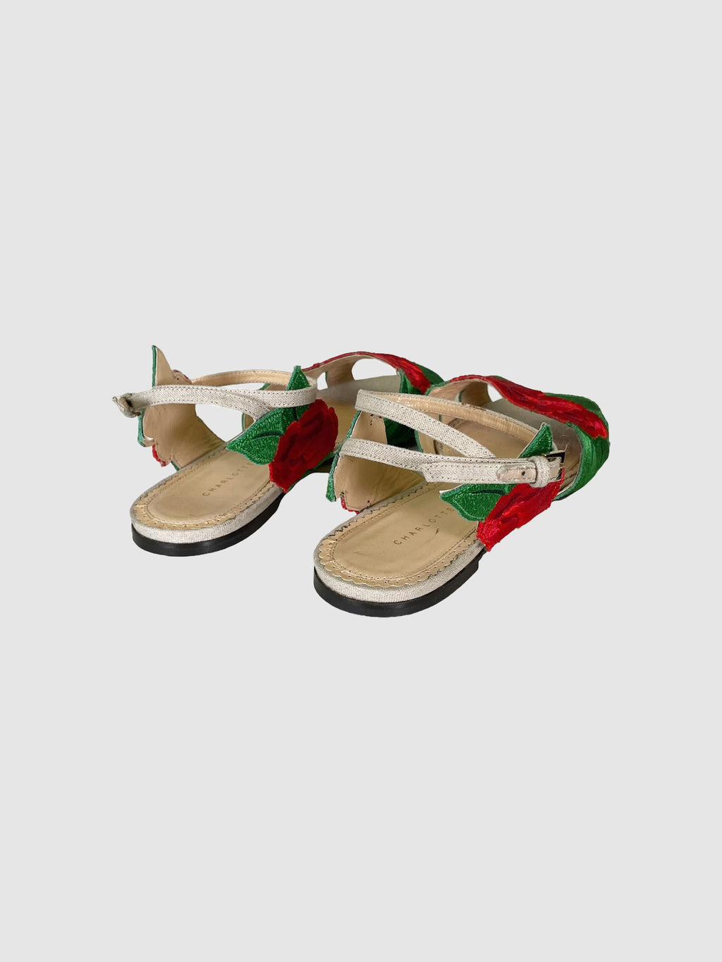 Floral Embroidered Sandals - Size 38.5