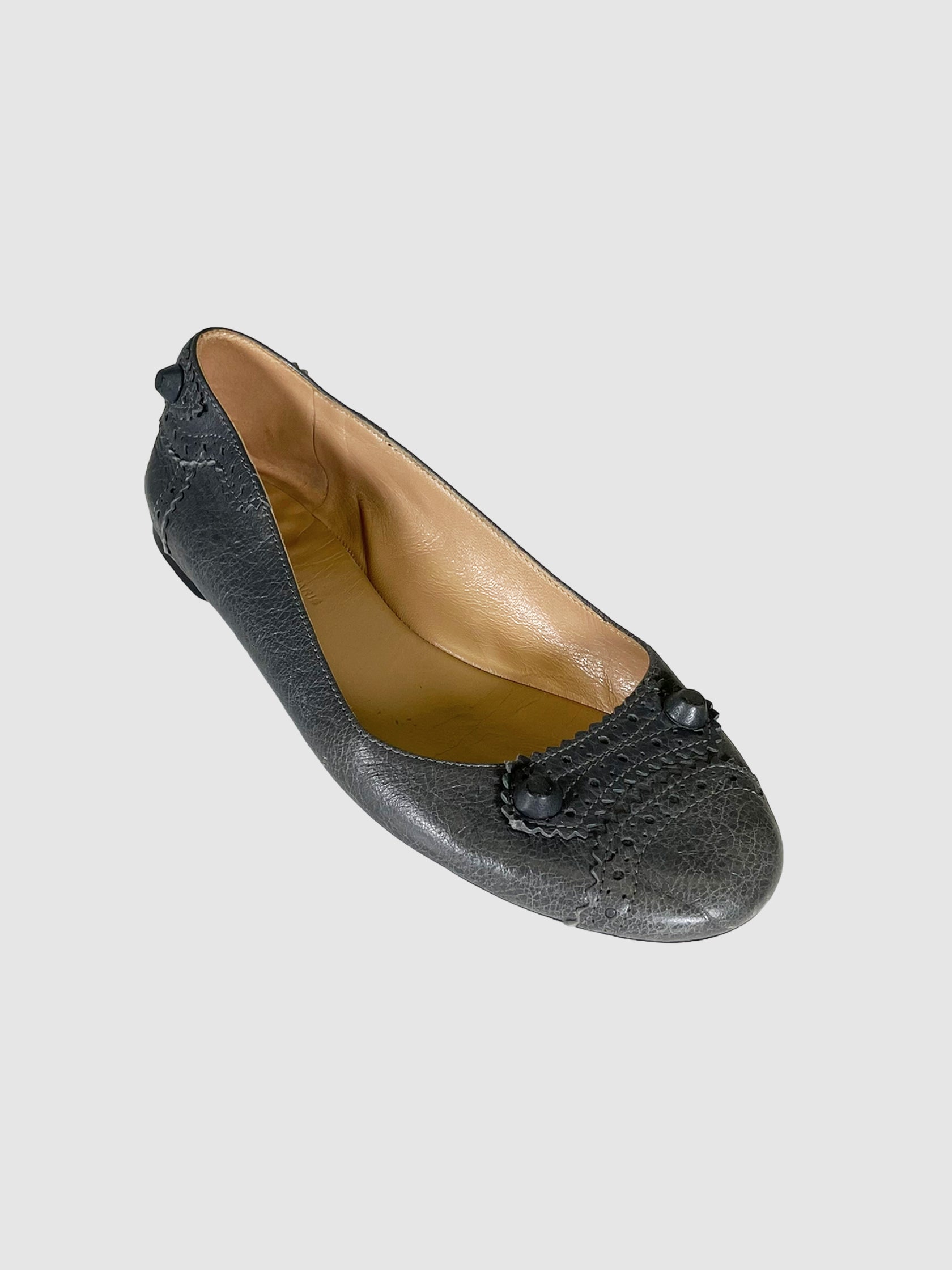Balenciaga Leather Ballerina Flats - Size 38