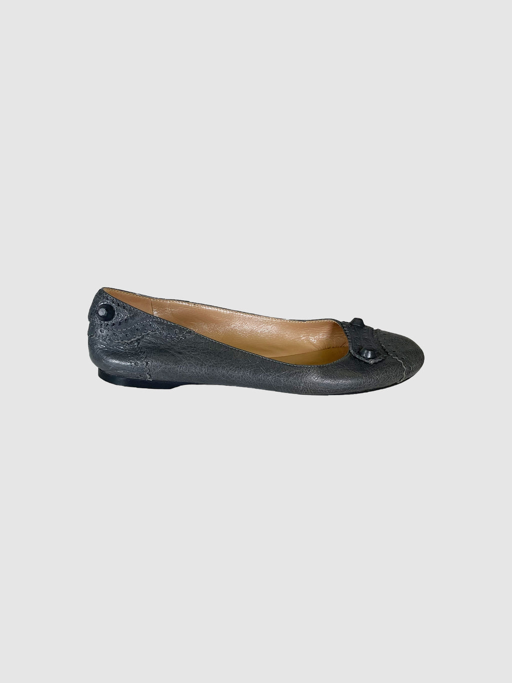 Balenciaga Leather Ballerina Flats - Size 38