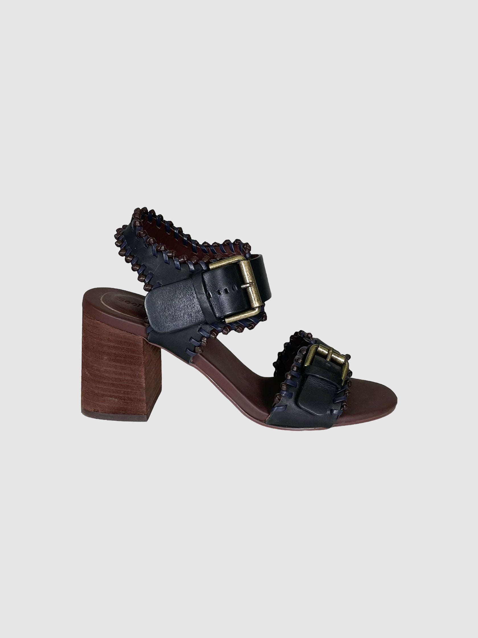 See by Chloé Romy City Whipstitch Sandals - Size 37.5