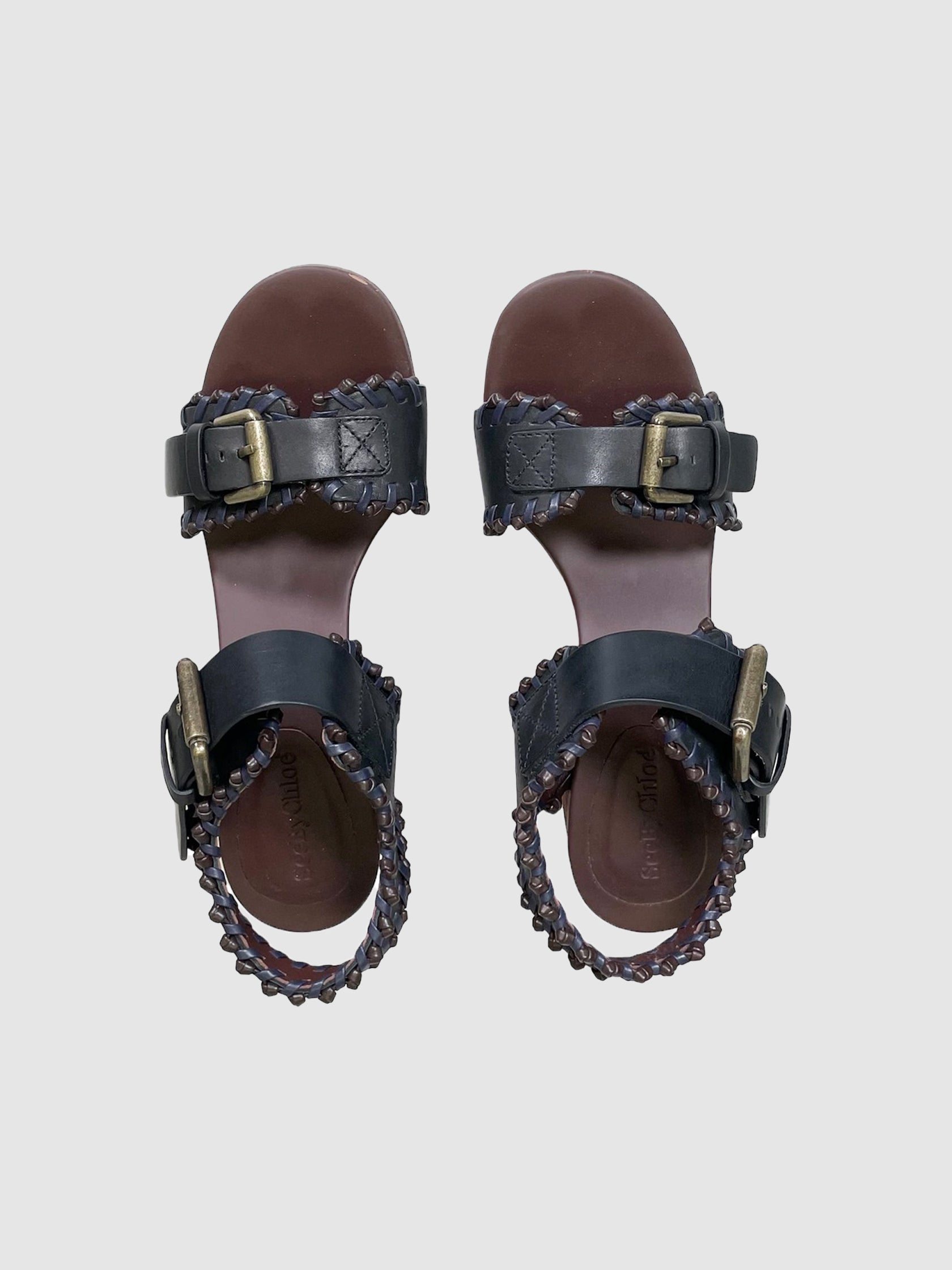 See by Chloé Romy City Whipstitch Sandals - Size 37.5