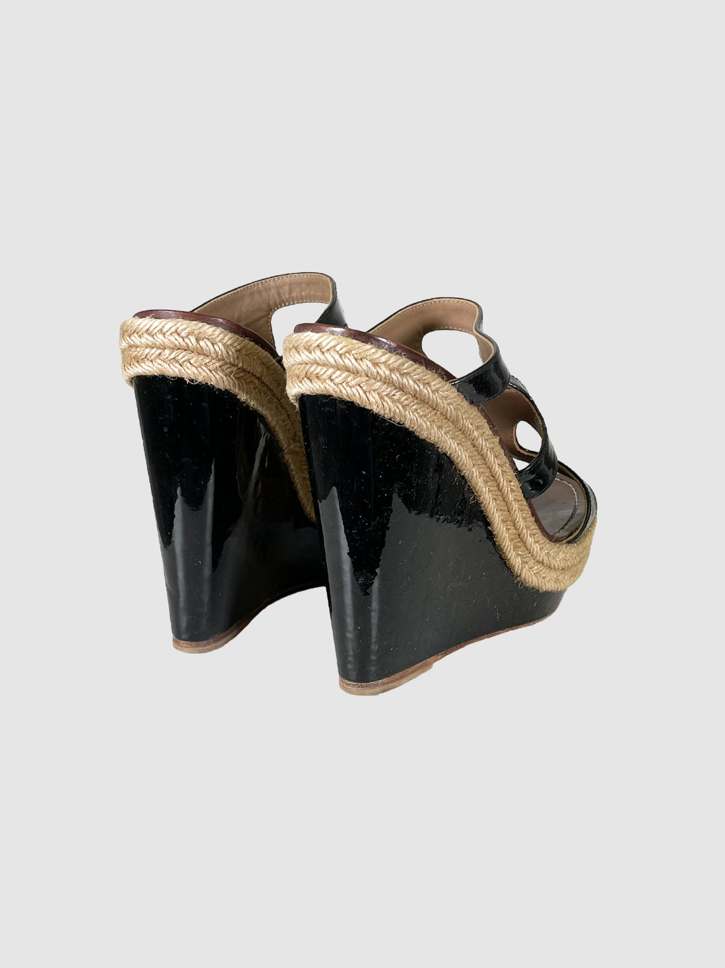 Patent Leather Wedges - Size 39