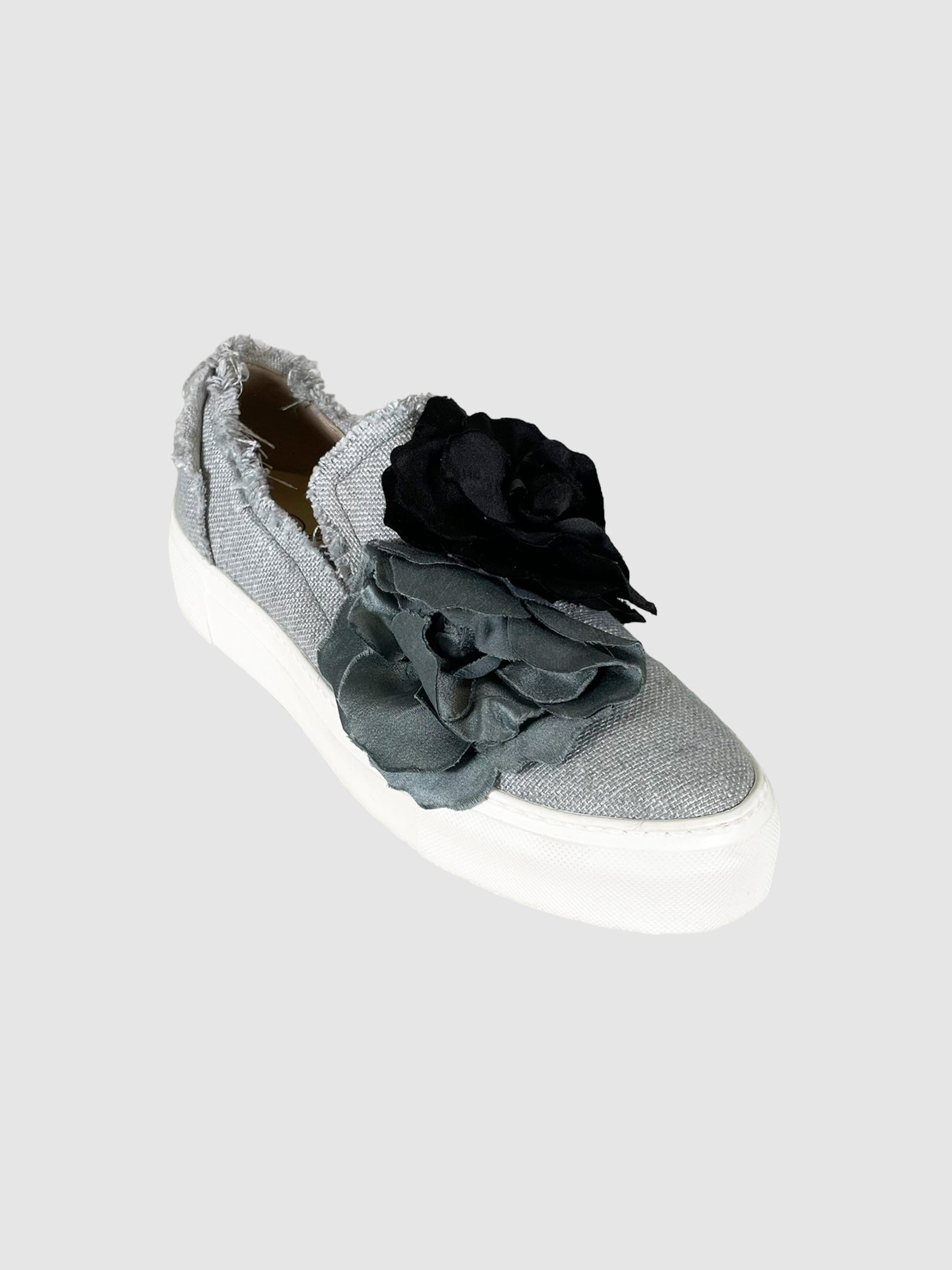 Woven Flatform Slip-On Sneakers - Size 39