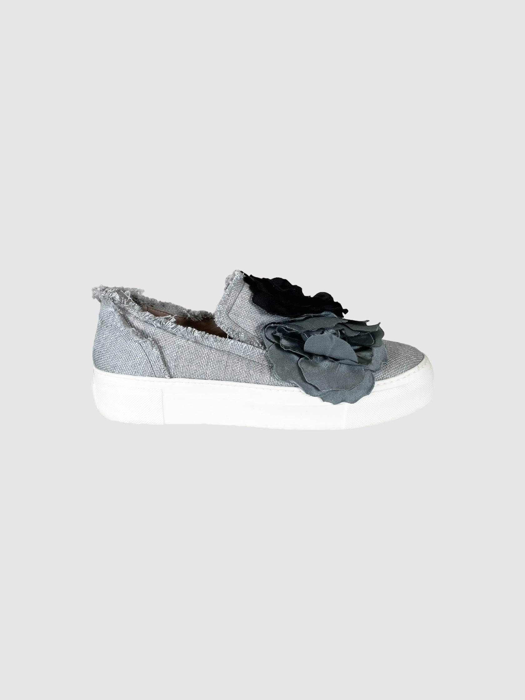 Woven Flatform Slip-On Sneakers - Size 39