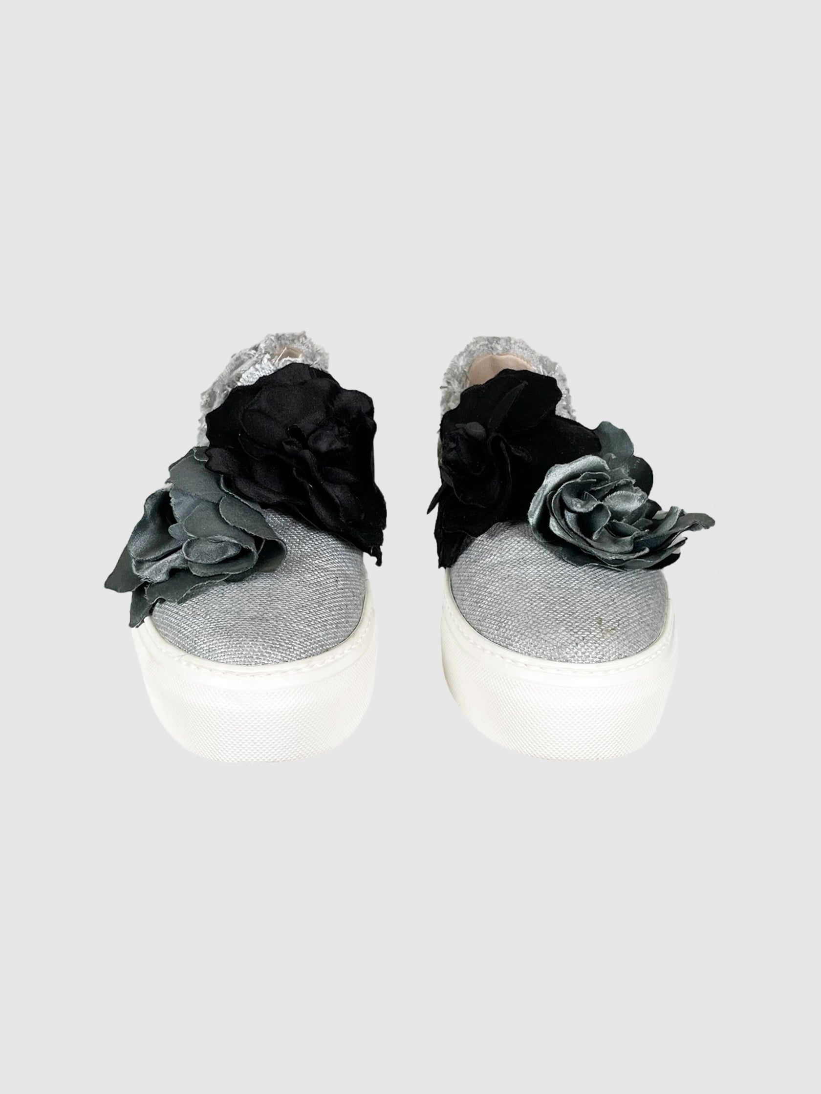 Woven Flatform Slip-On Sneakers - Size 39