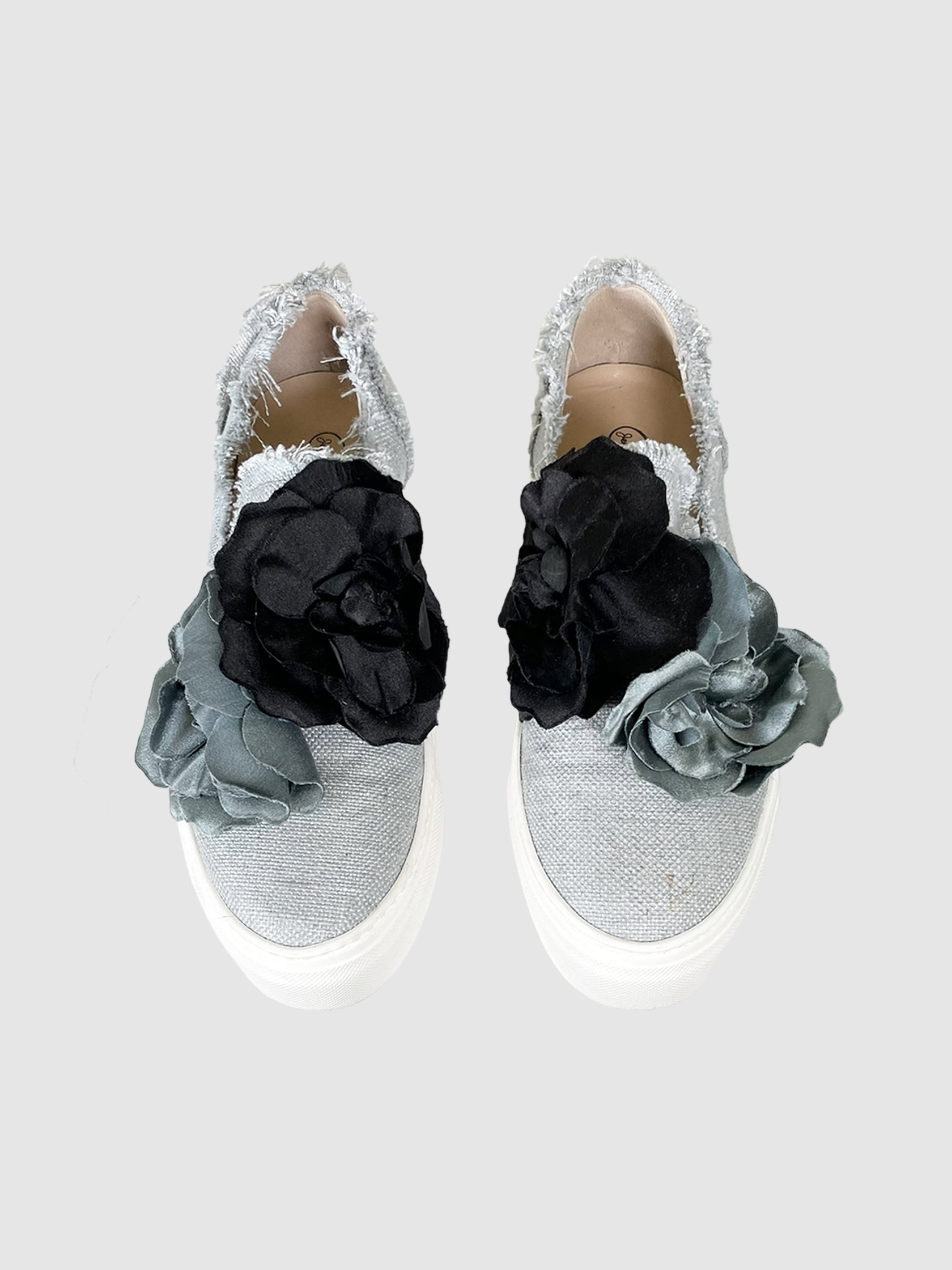 Woven Flatform Slip-On Sneakers - Size 39