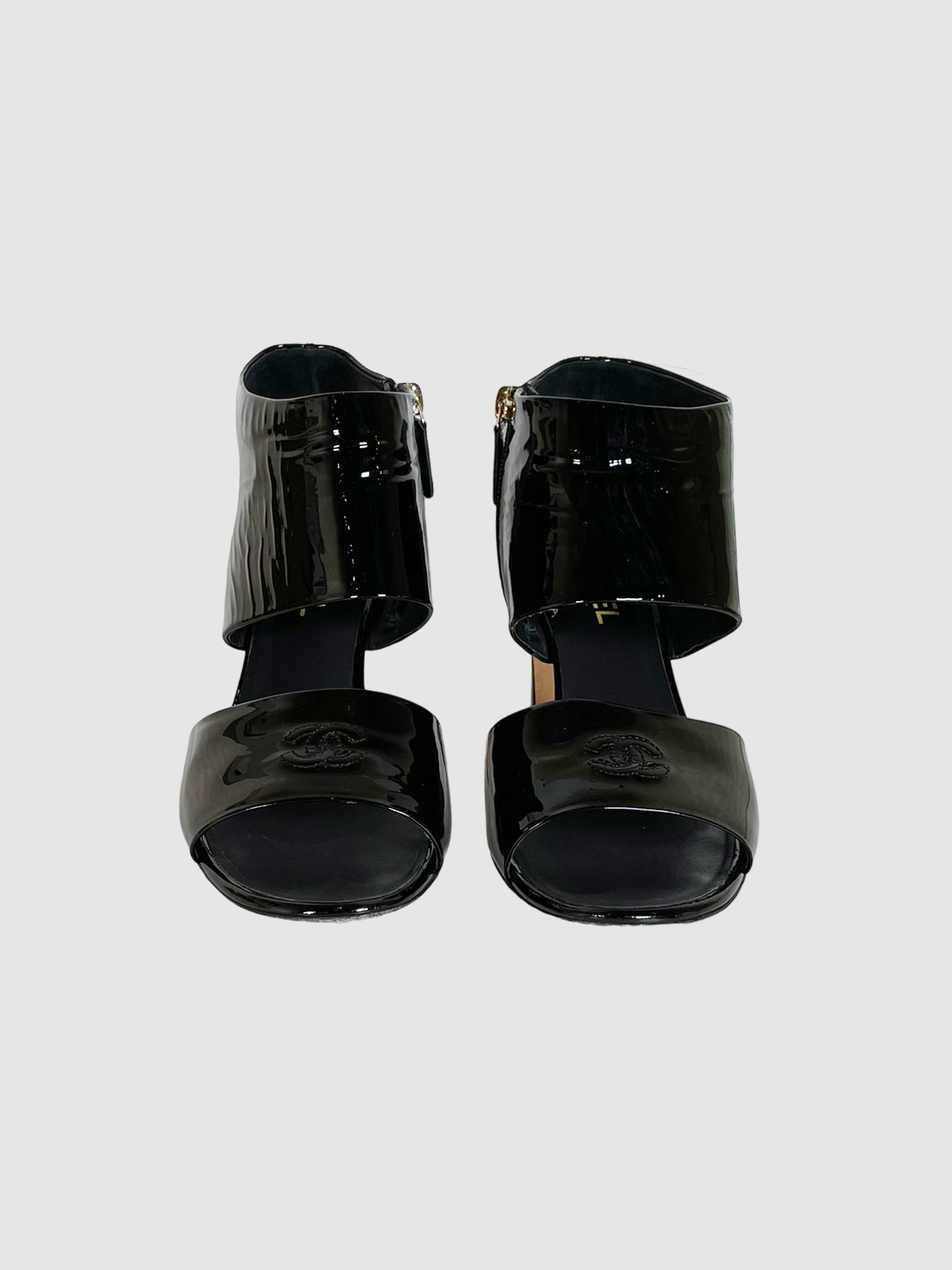 Patent Leather Sandals - Size 42