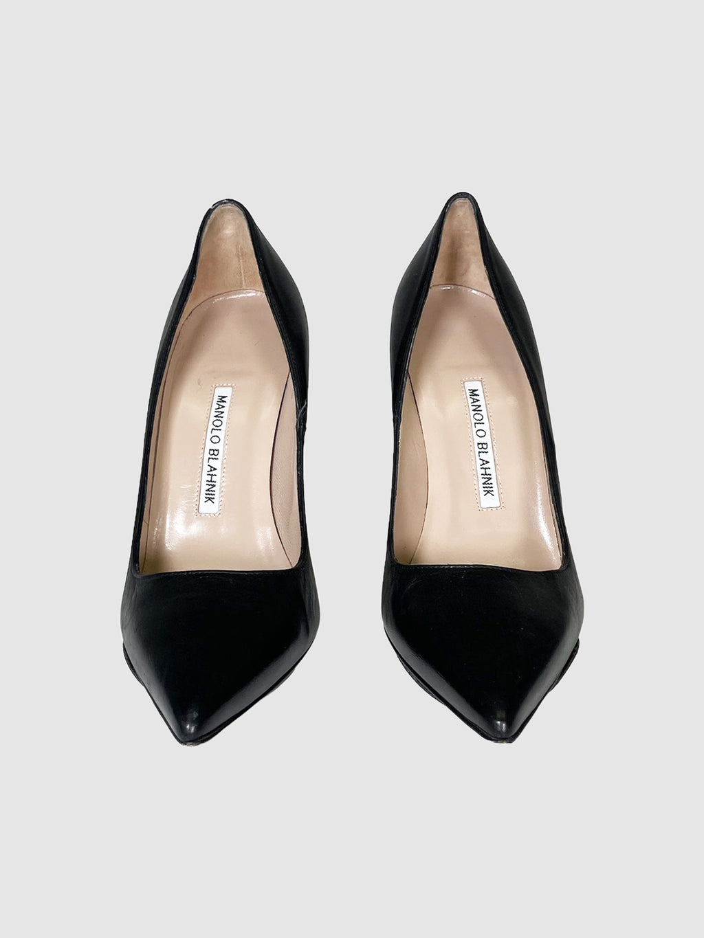 Leather Stiletto Pumps - Size 38.5