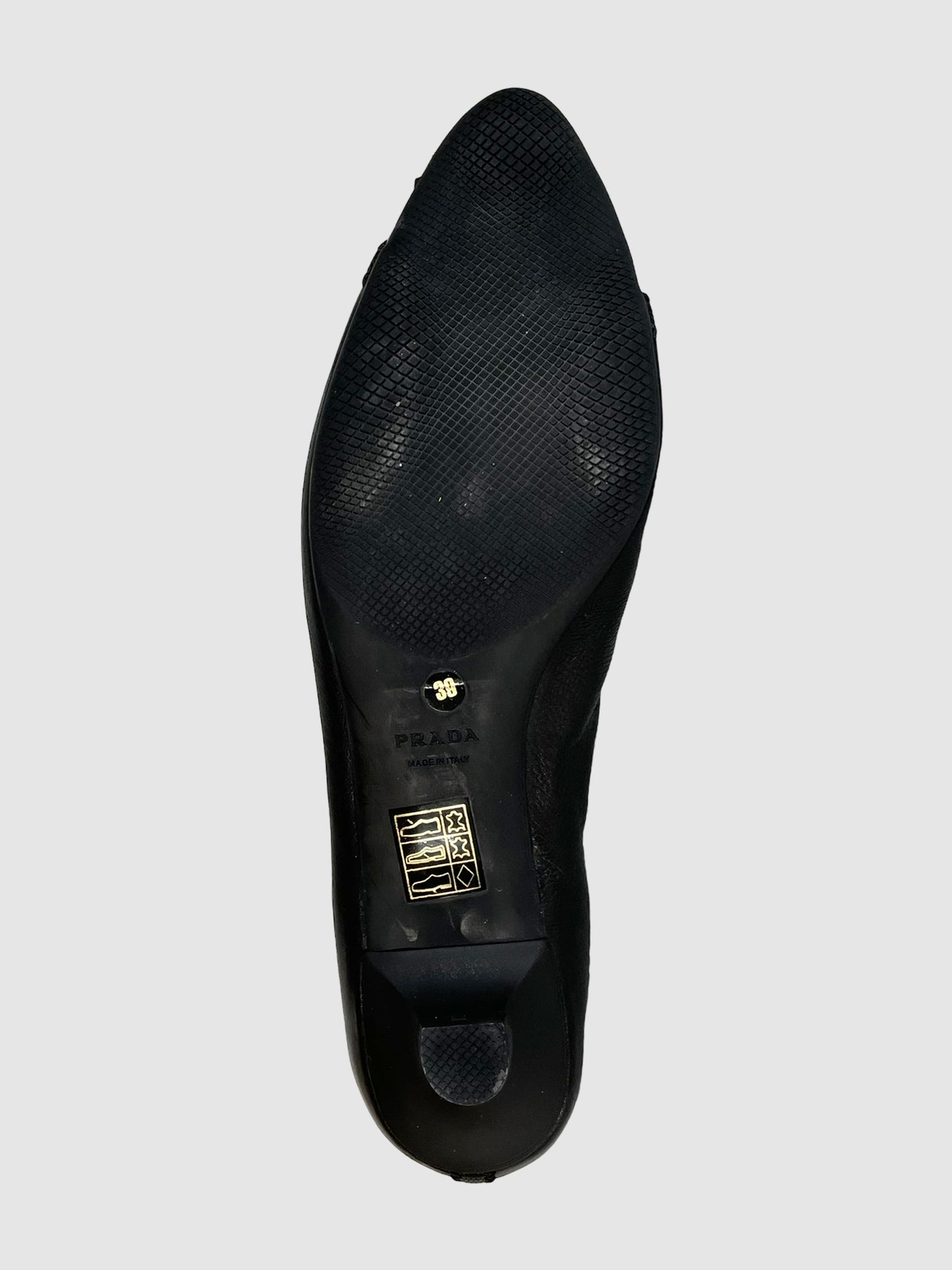 Prada Sport Leather Kitten Heel - Size 39