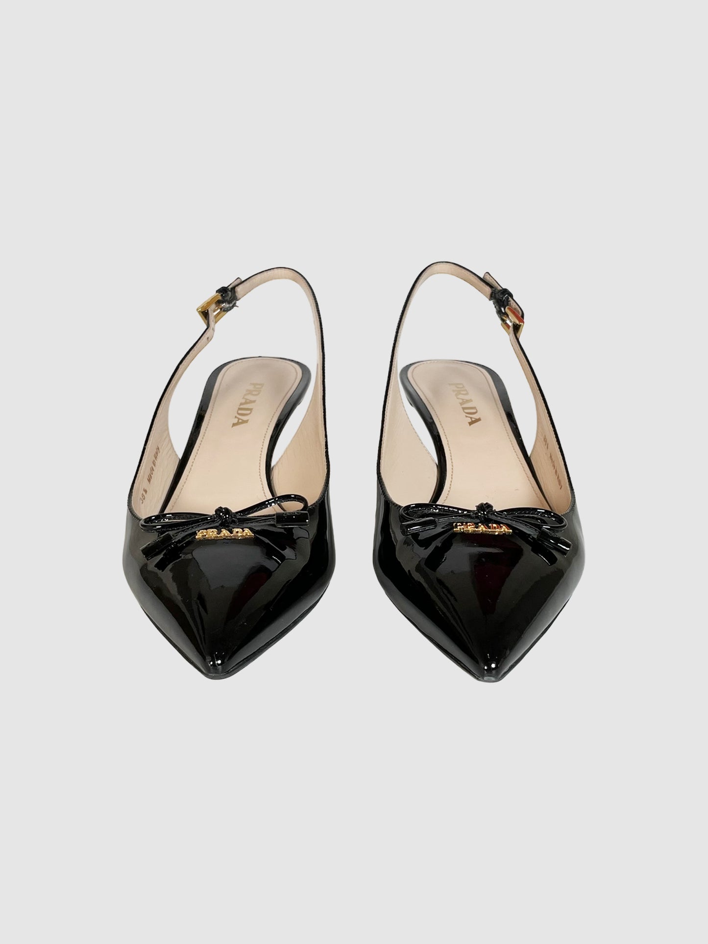 Patent Leather Slingback Heels - Size 38.5