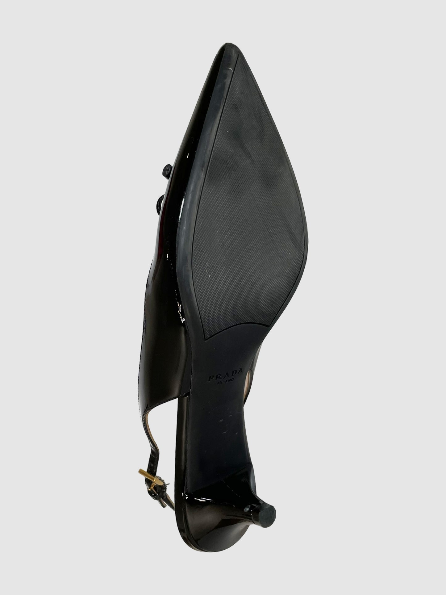 Prada Patent Leather Slingback Heels - Size 38.5
