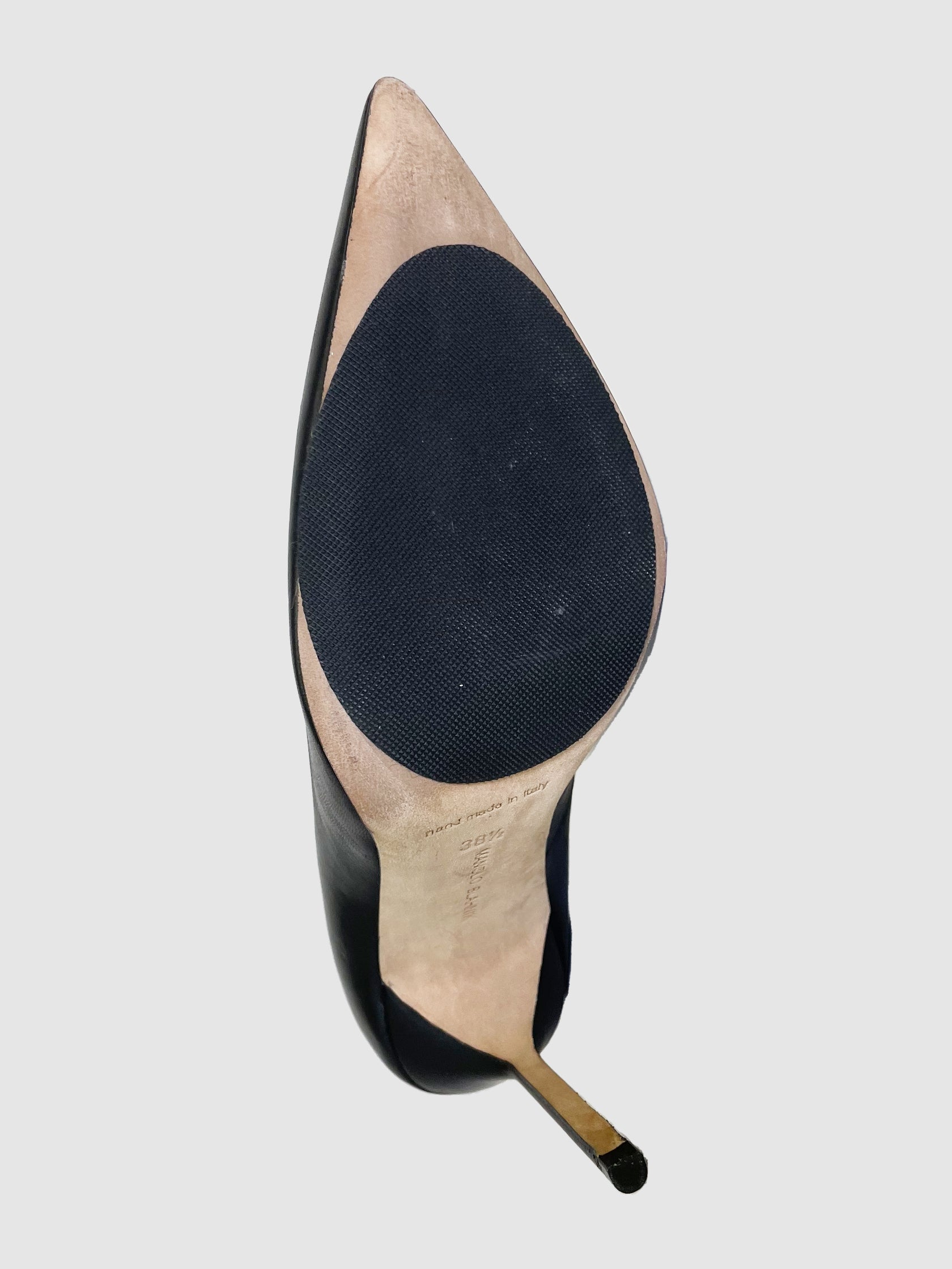 Leather Stiletto Pumps - Size 38.5