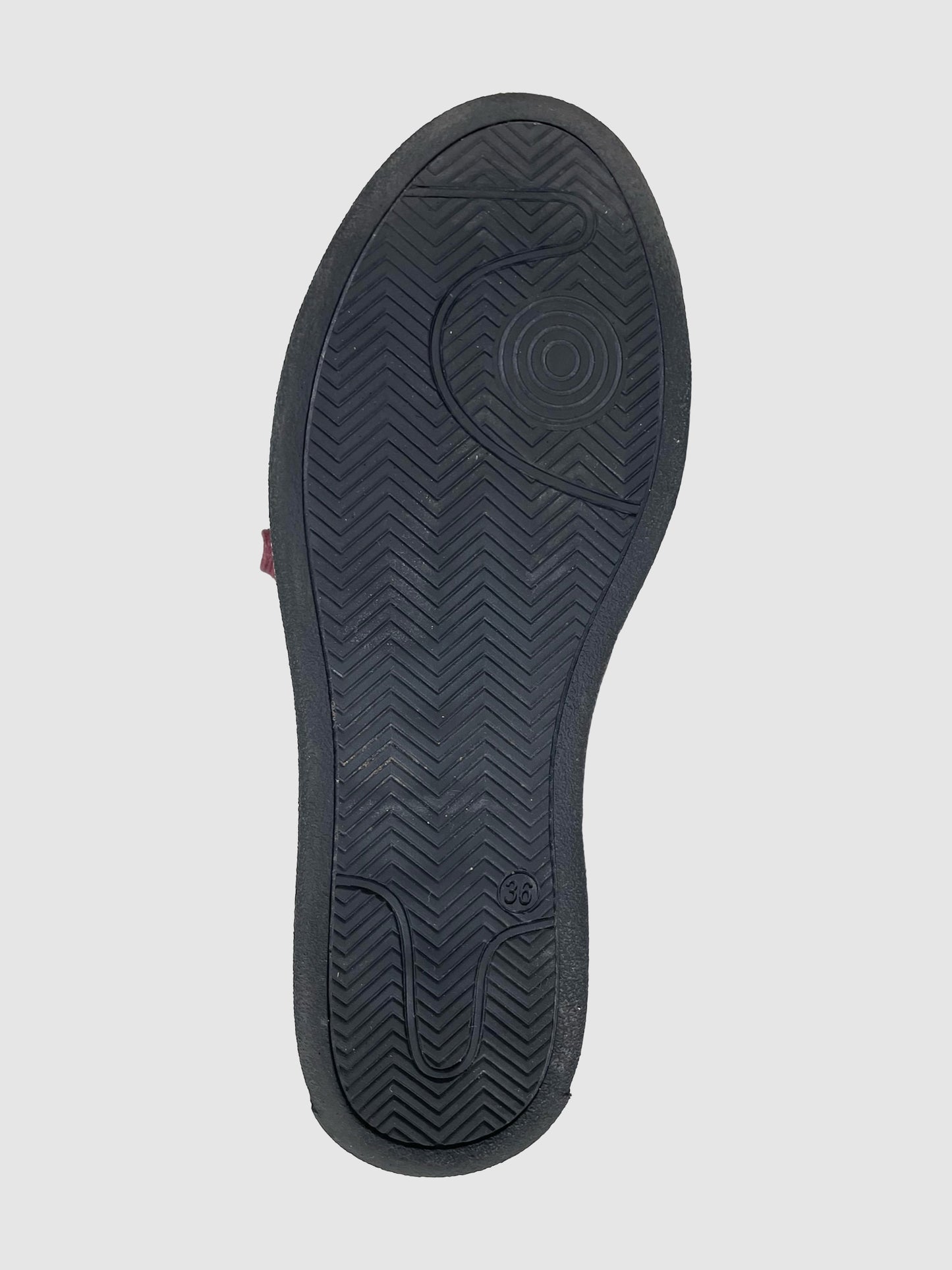 Suede Croc Embossed Sneakers - Size 36