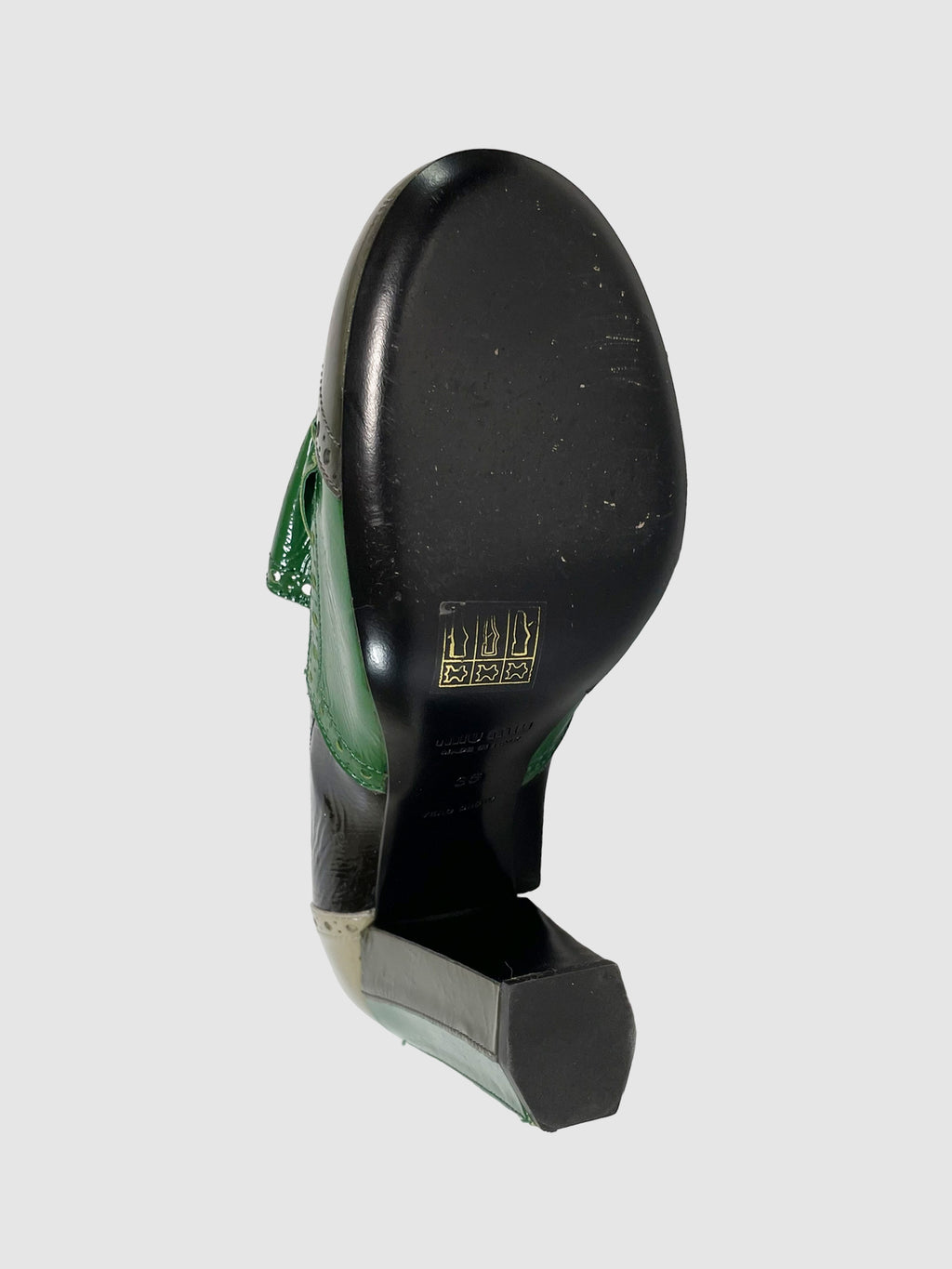 Patent Leather Ruffle Pumps - Size 38