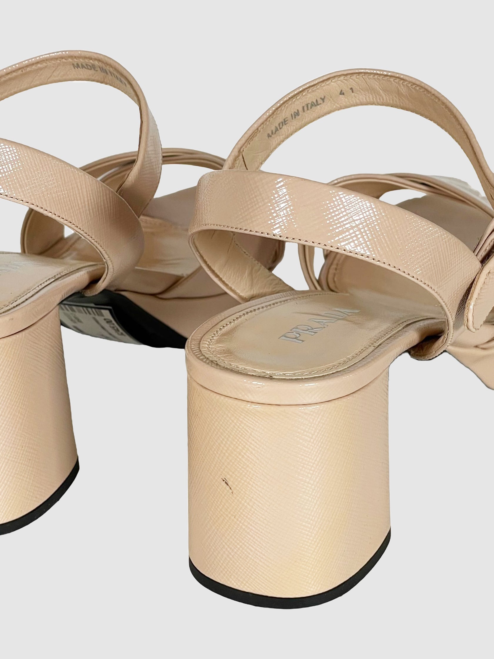 Quilted Nappa Leather Platform Sandals - Size 41