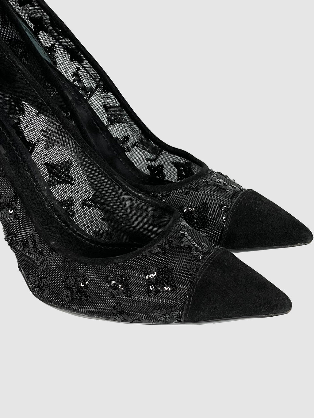 Monogram Mesh and Sequin Heels - Size 39