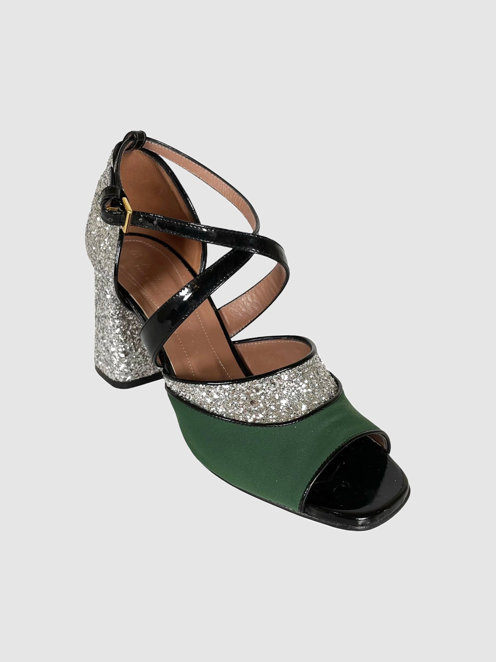 Marni Glitter and Fabric Pumps - Size 37.5