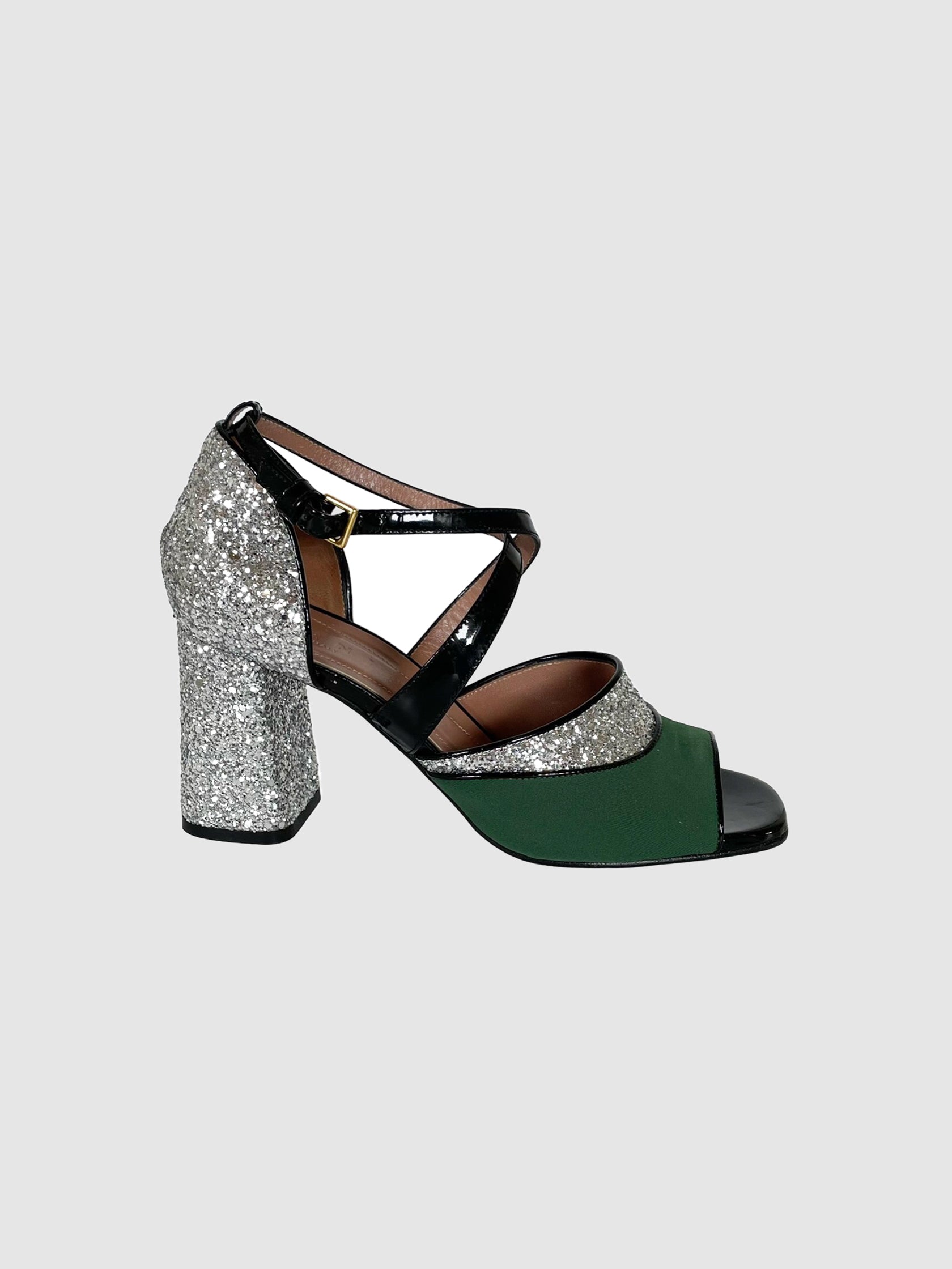 Marni Glitter and Fabric Pumps - Size 37.5