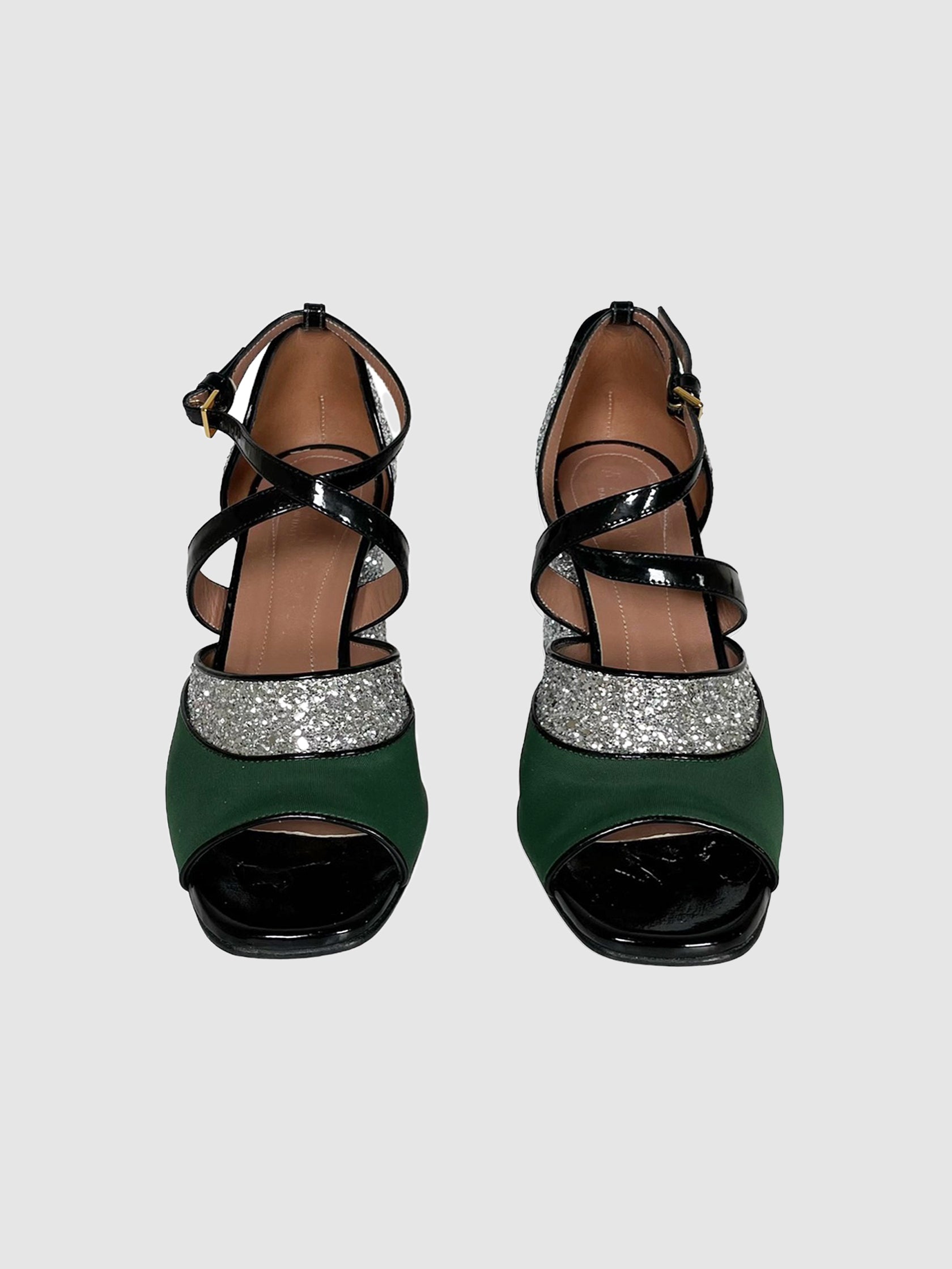 Marni Glitter and Fabric Pumps - Size 37.5