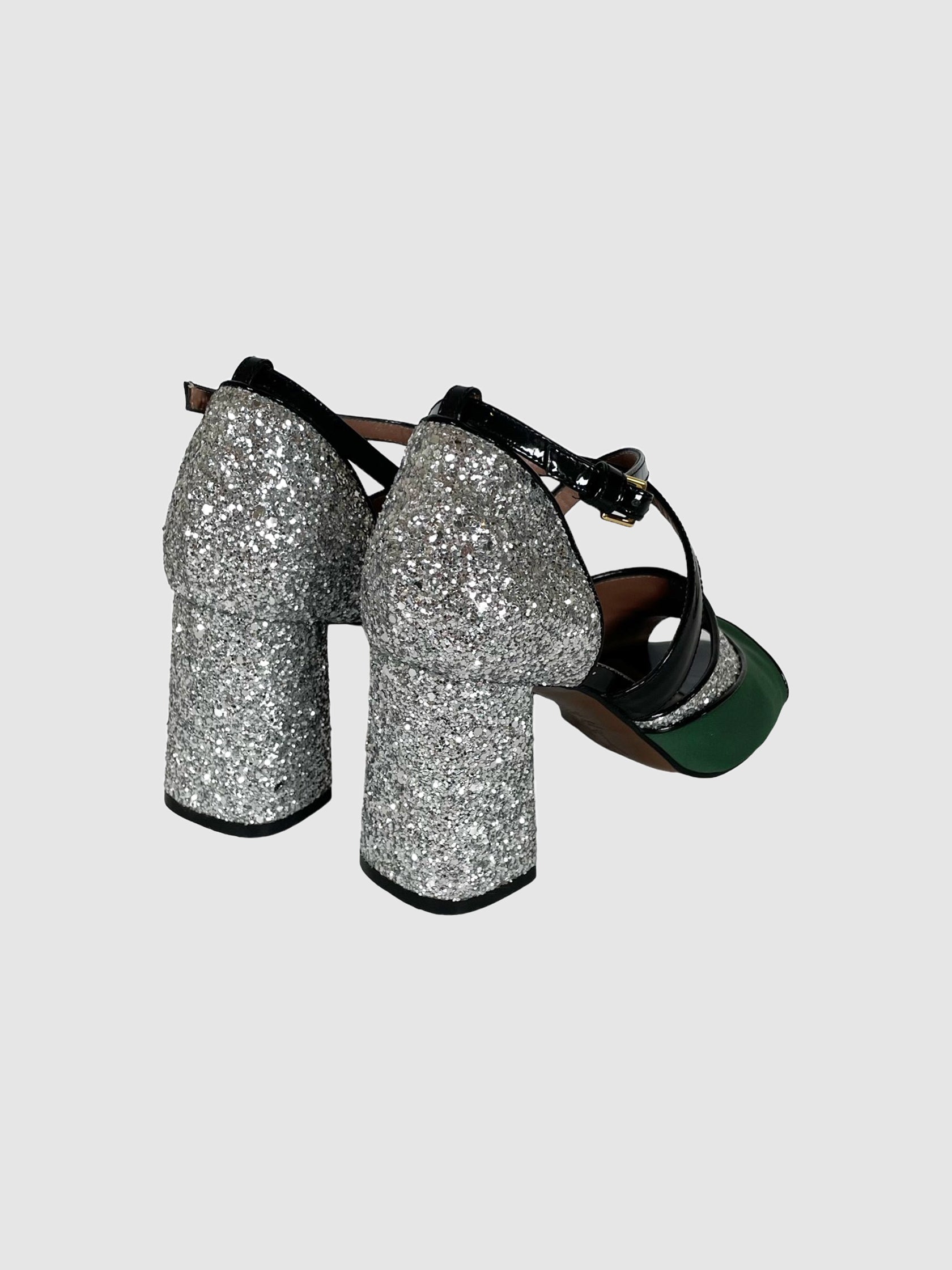 Marni Glitter and Fabric Pumps - Size 37.5