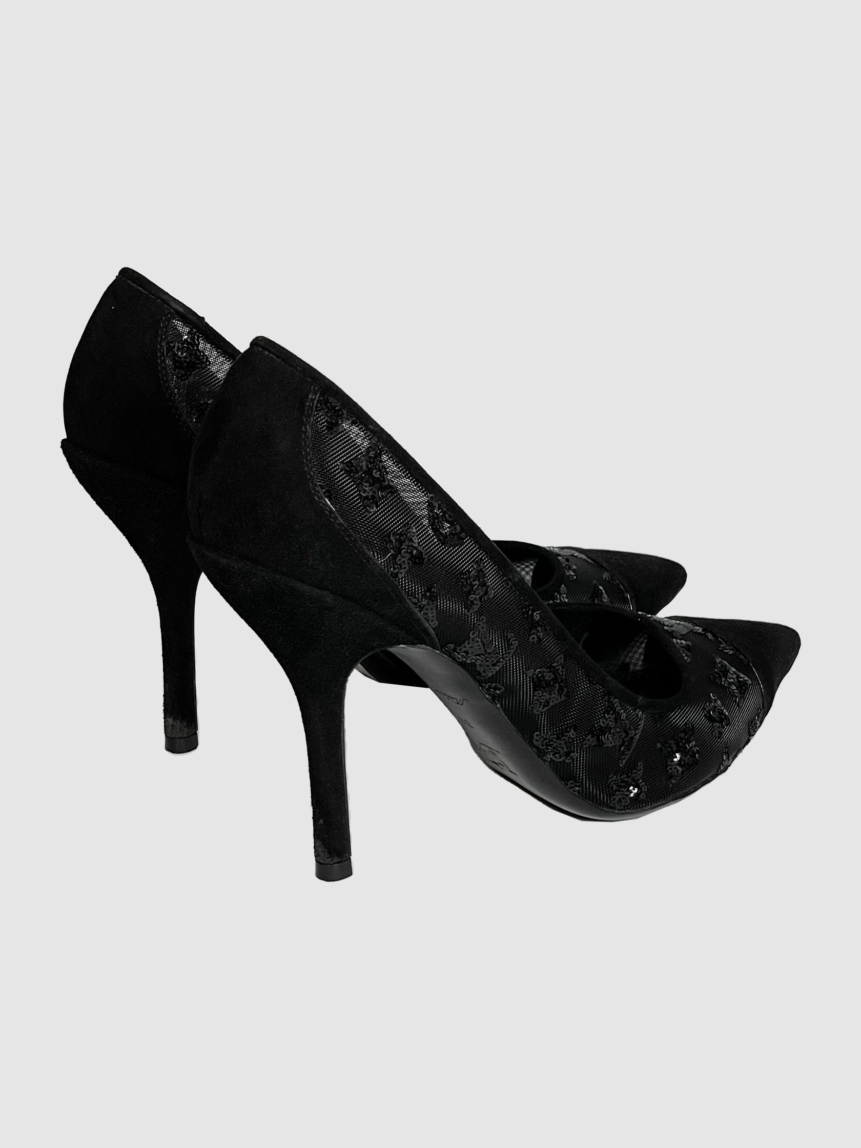 Monogram Mesh and Sequin Heels - Size 39