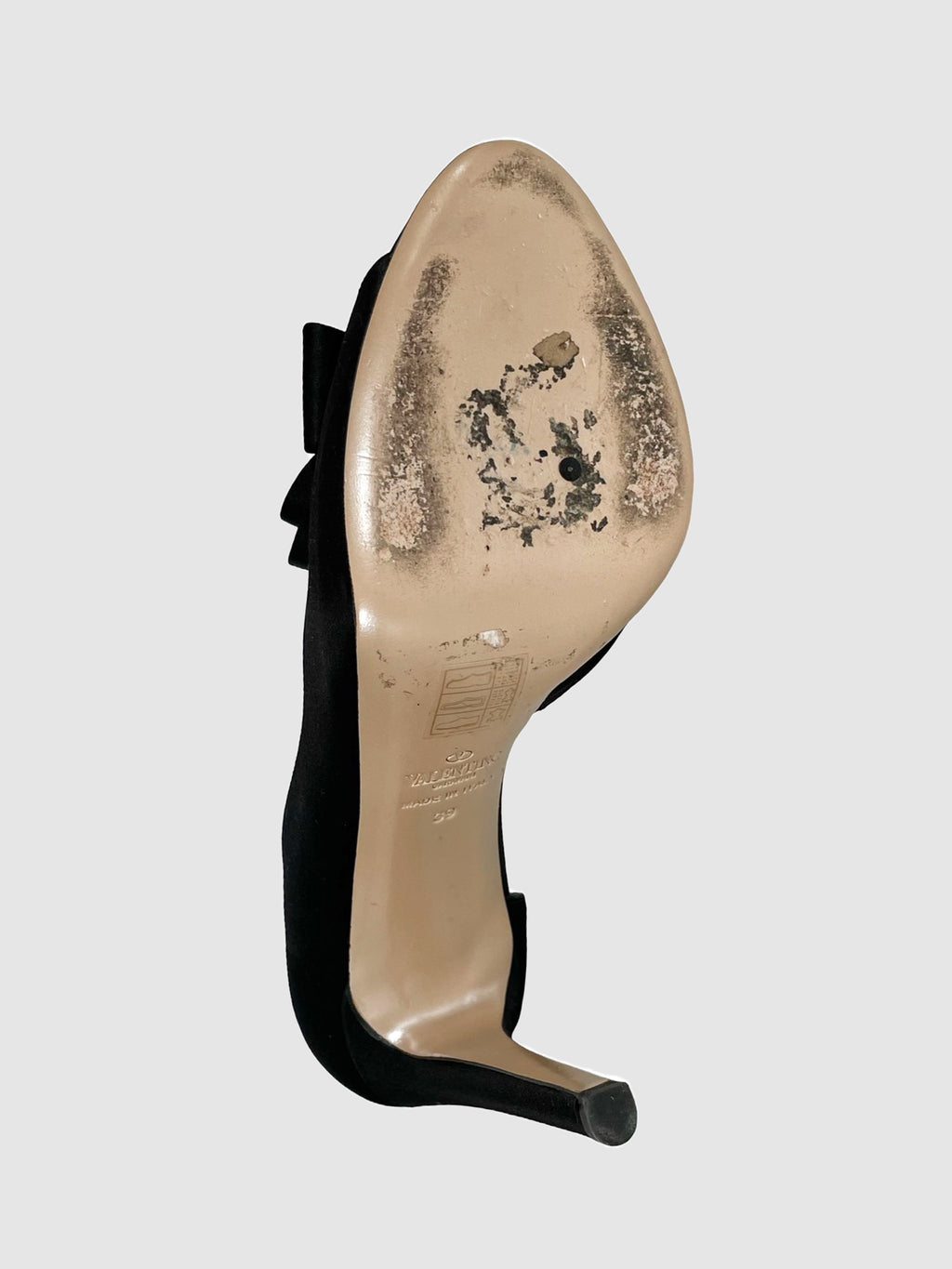 Satin Open Toe Pumps - Size 39