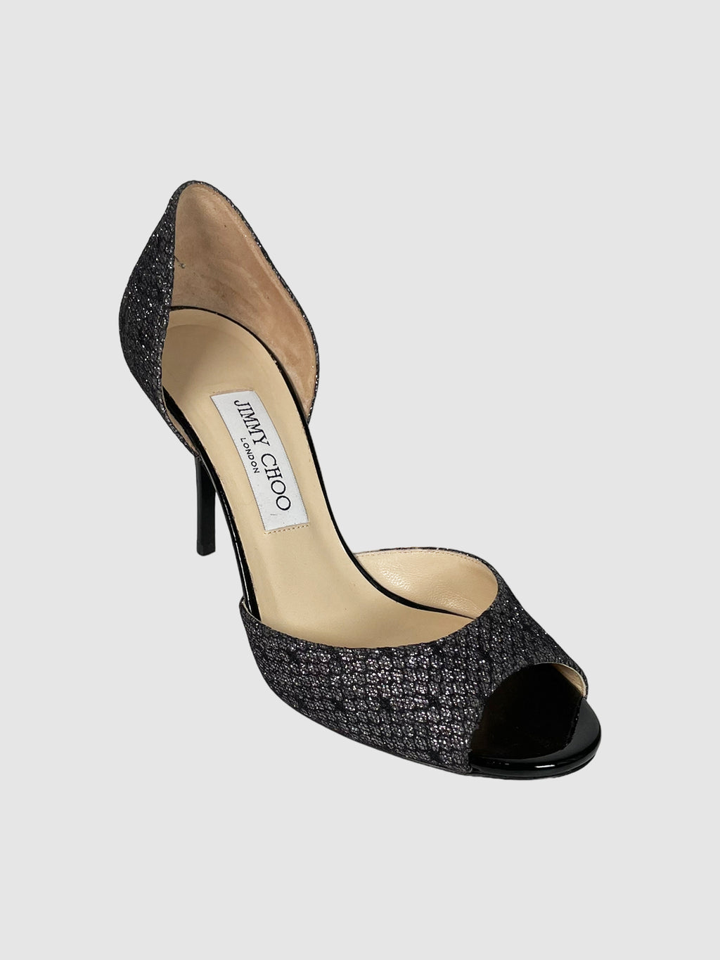 Glitter Peep Toe Pumps - Size 37.5