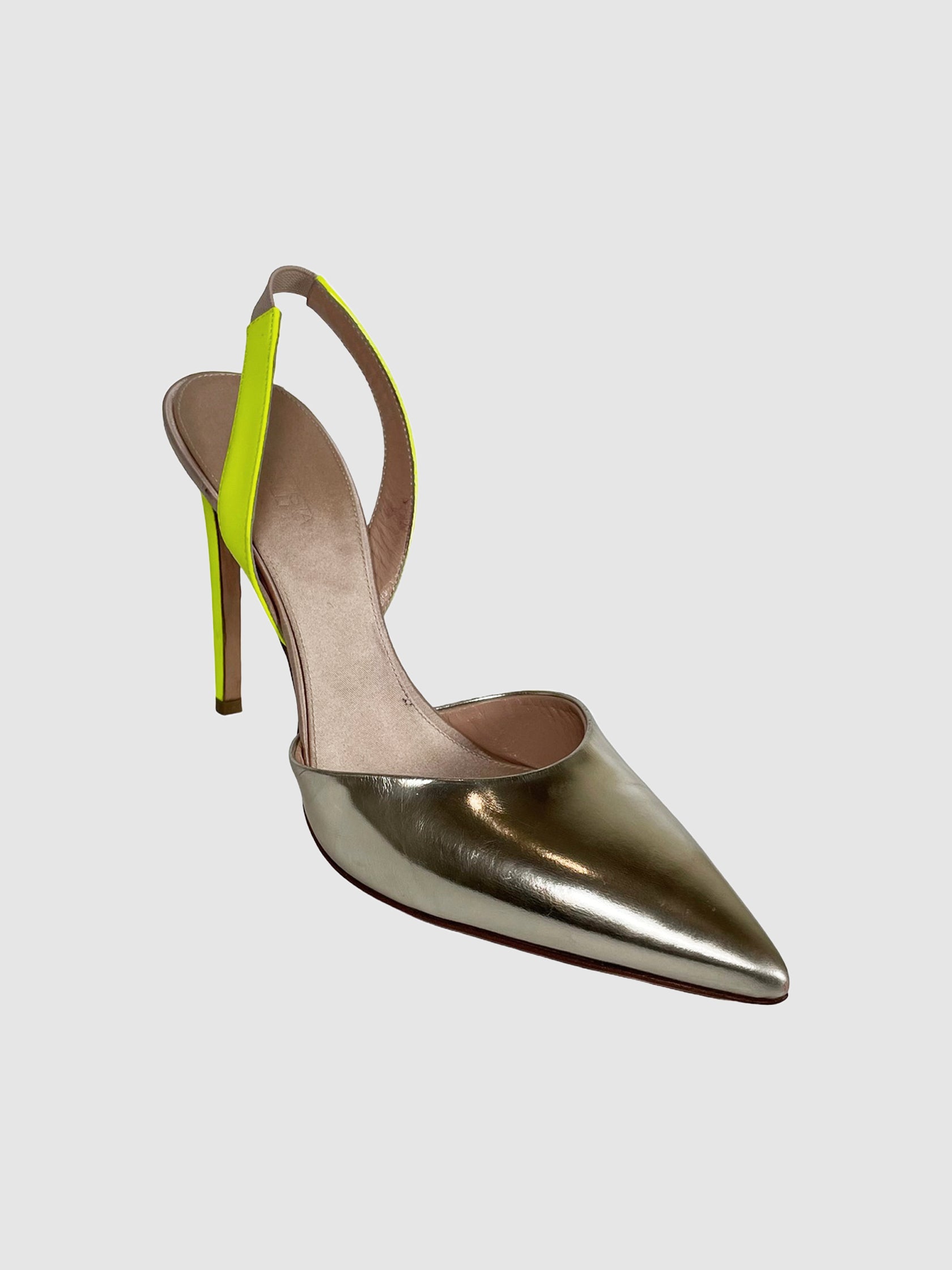 Pointed Toe Stiletto Pumps - Size 38