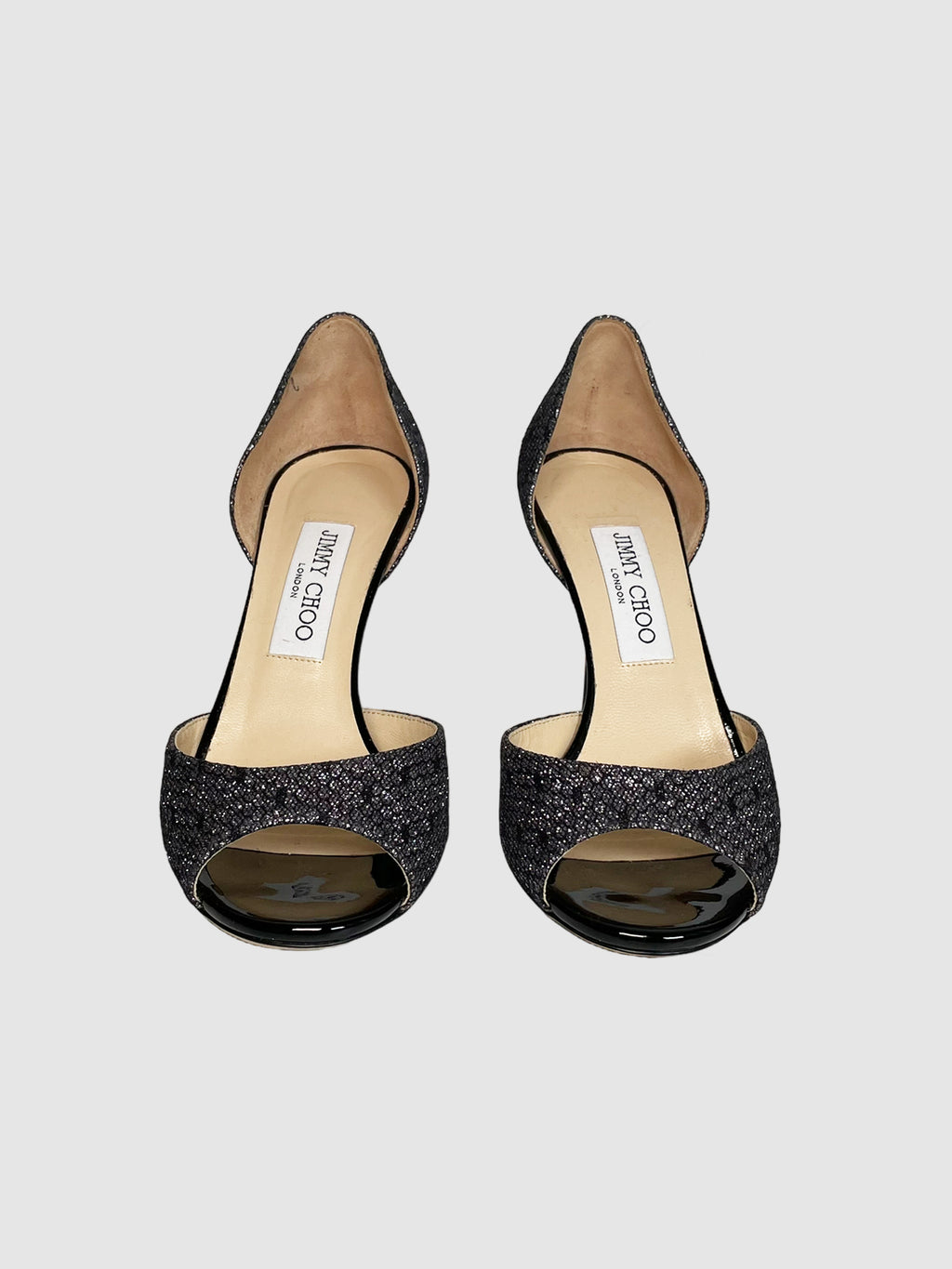 Glitter Peep Toe Pumps - Size 37.5