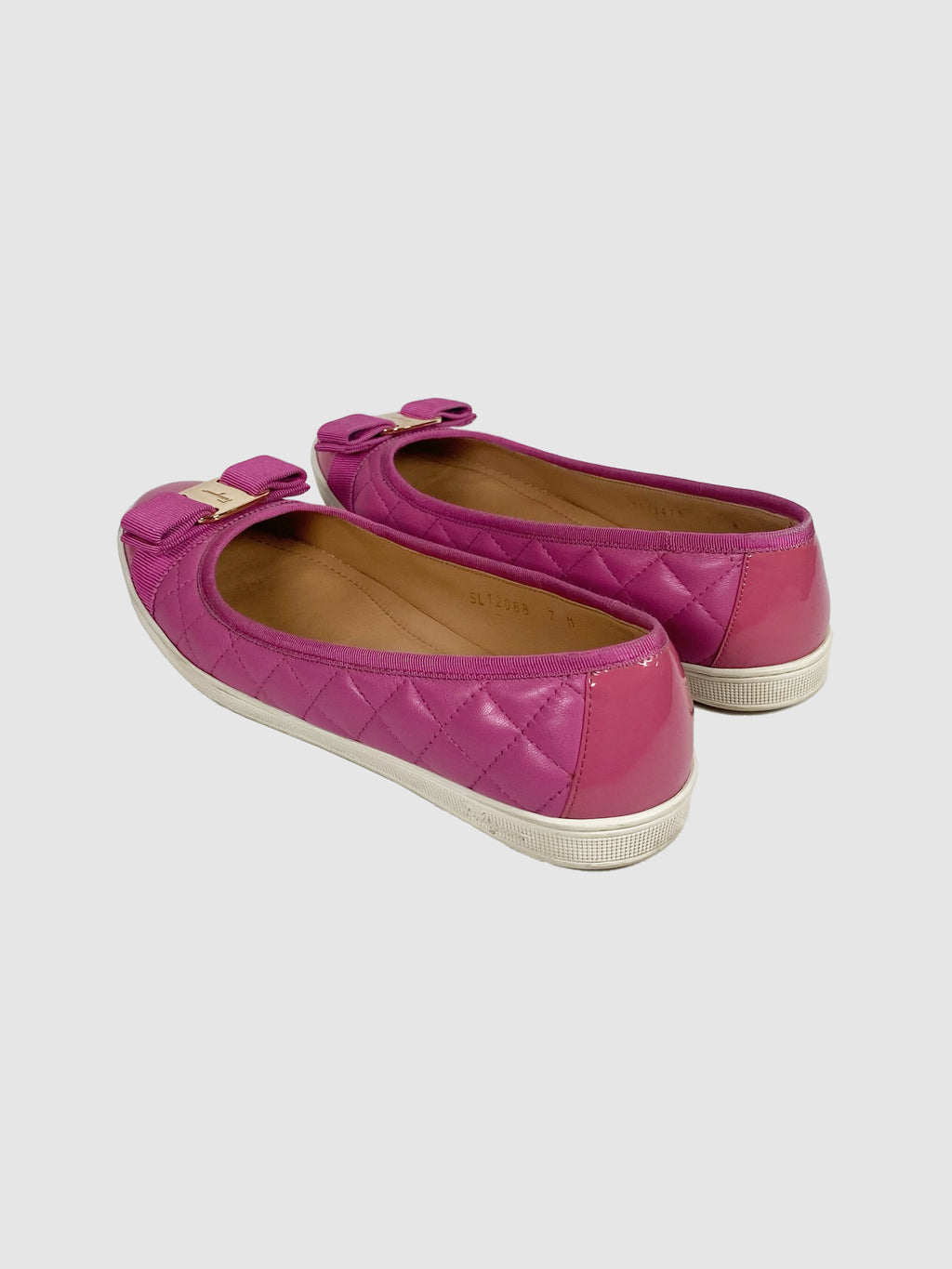 Patent Quilted Leather Flats - Size 7