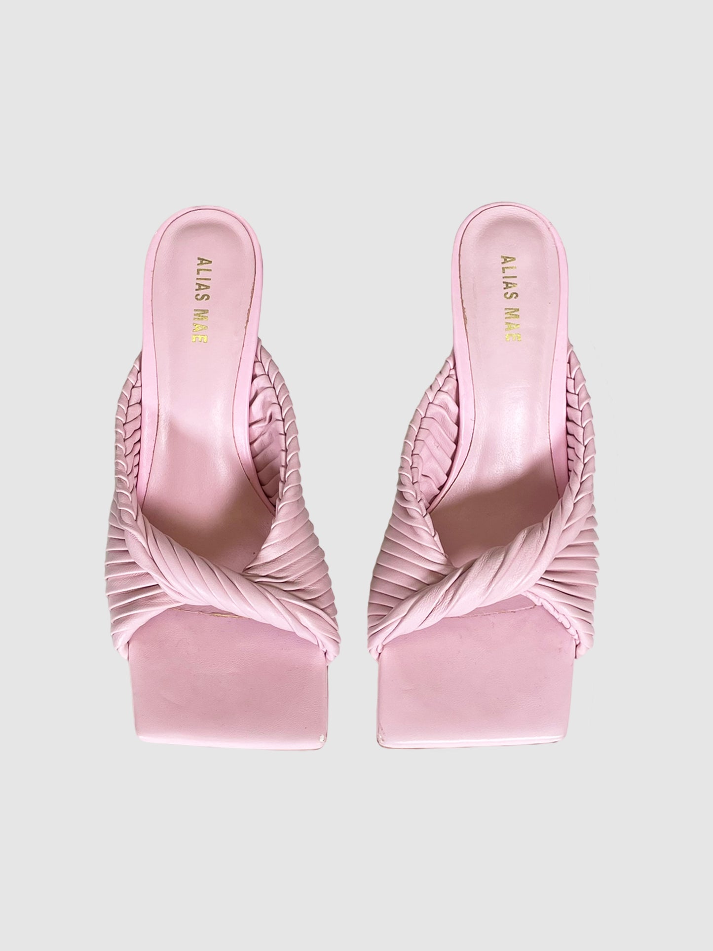 Pleated Open Toe Sandals - Size 40