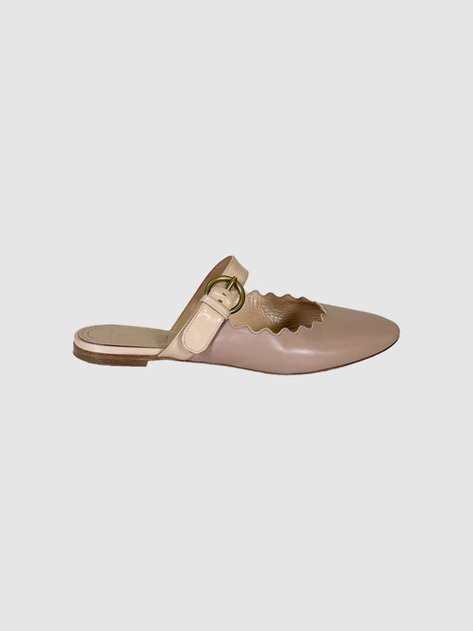 Chloe Pink Leather Slip-ons - Size 36