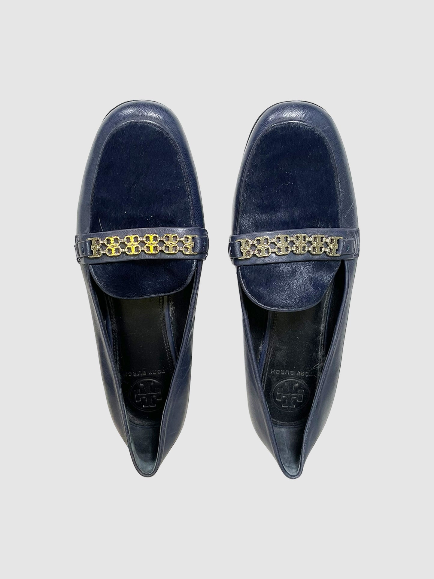 Tory Burch Leather and Pony Hair Loafers - Size 8.5