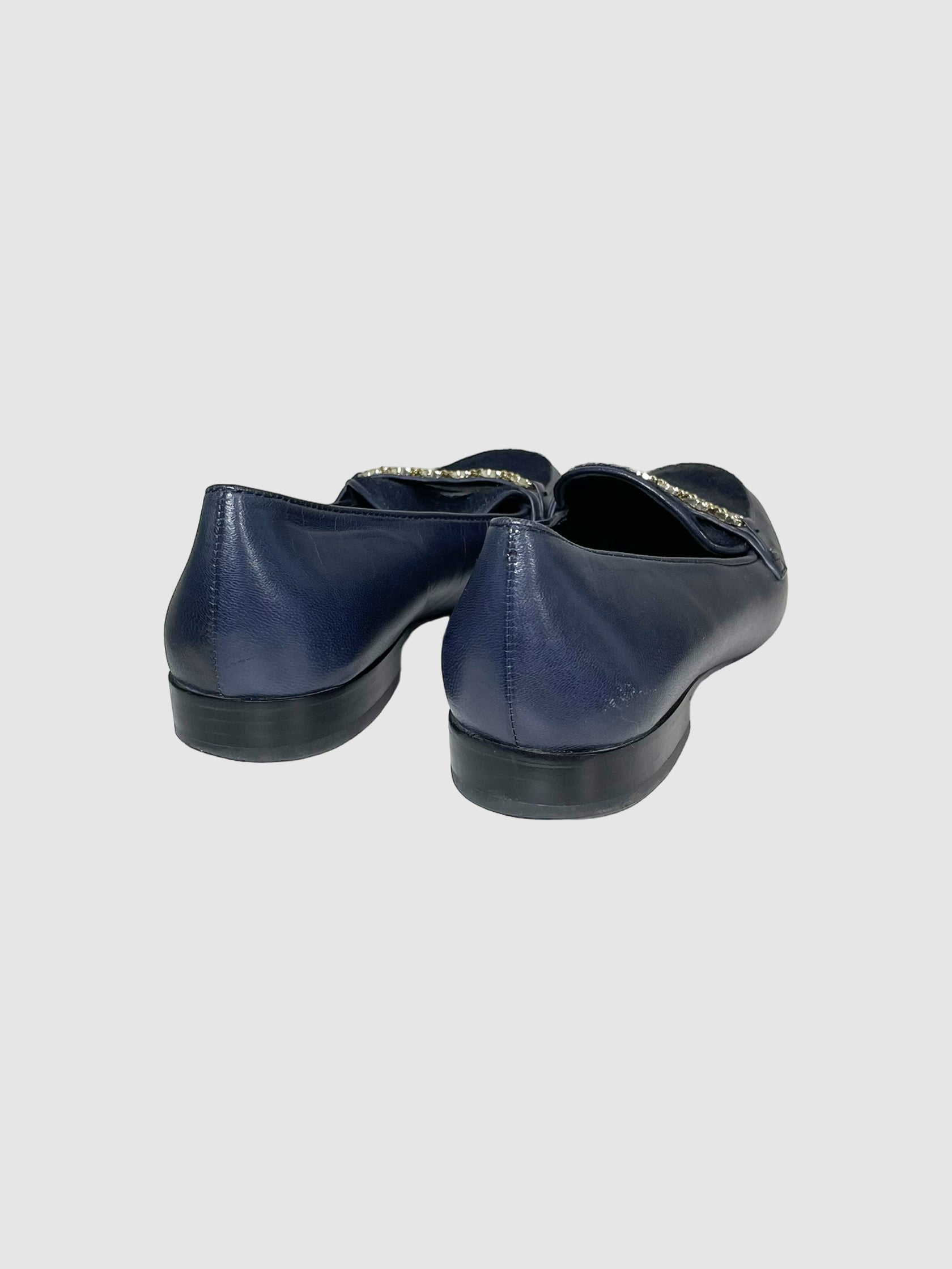 Tory Burch Leather and Pony Hair Loafers - Size 8.5