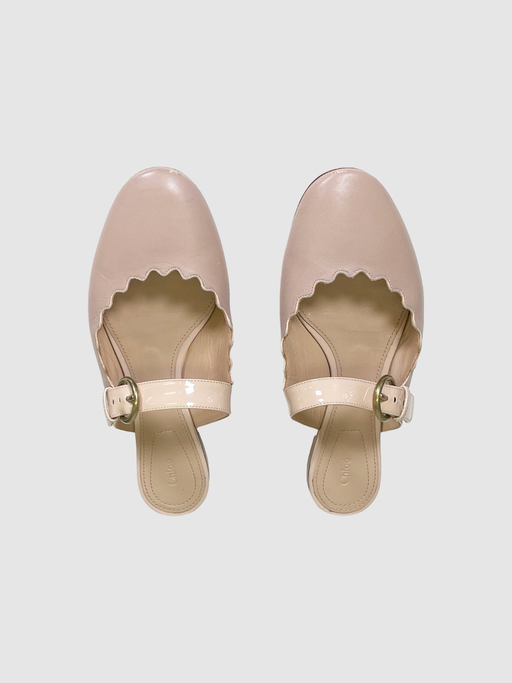 Leather Slip-On Mules - Size 36