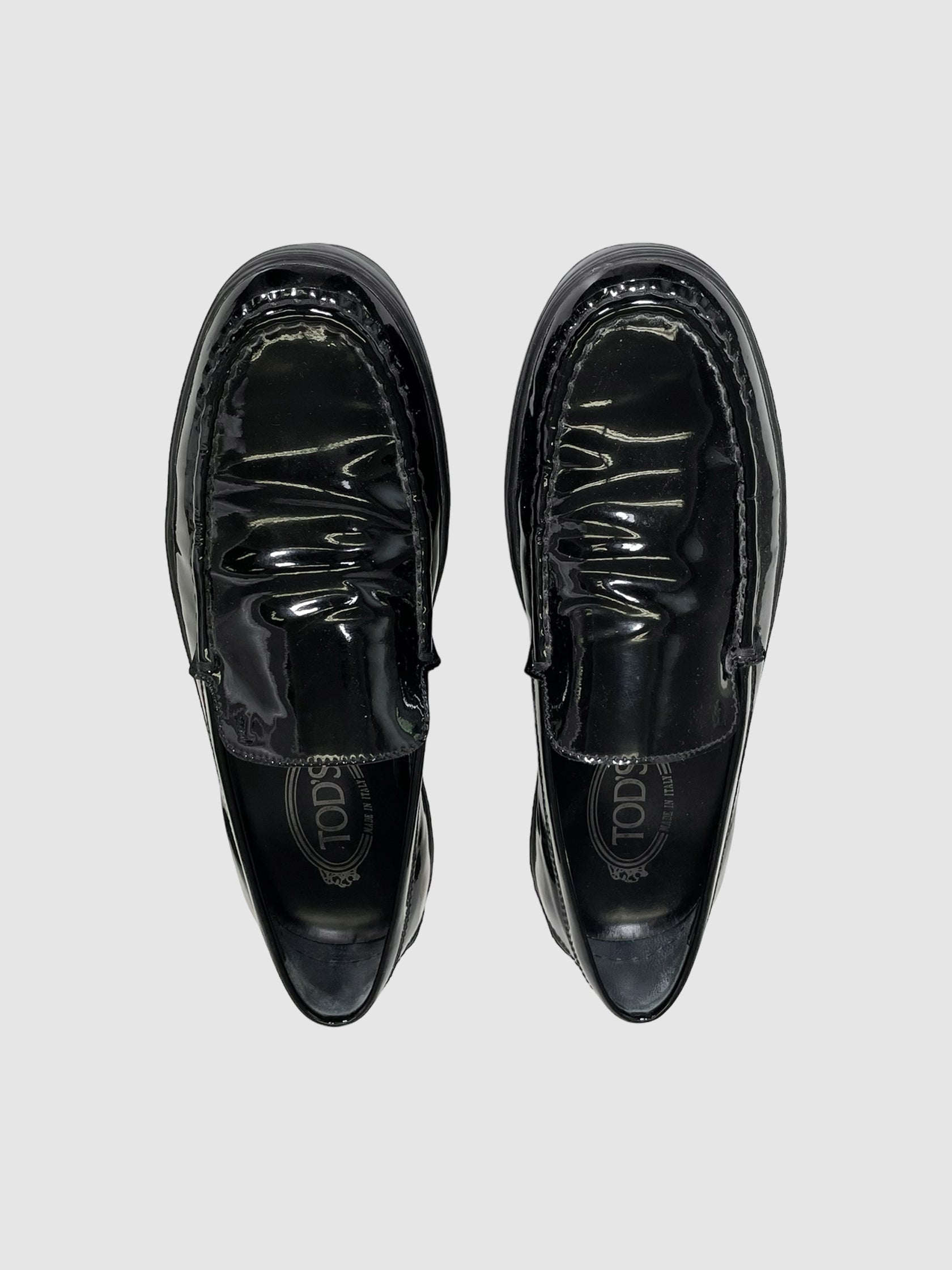 Tod's Patent Leather Loafers - Size 38.5