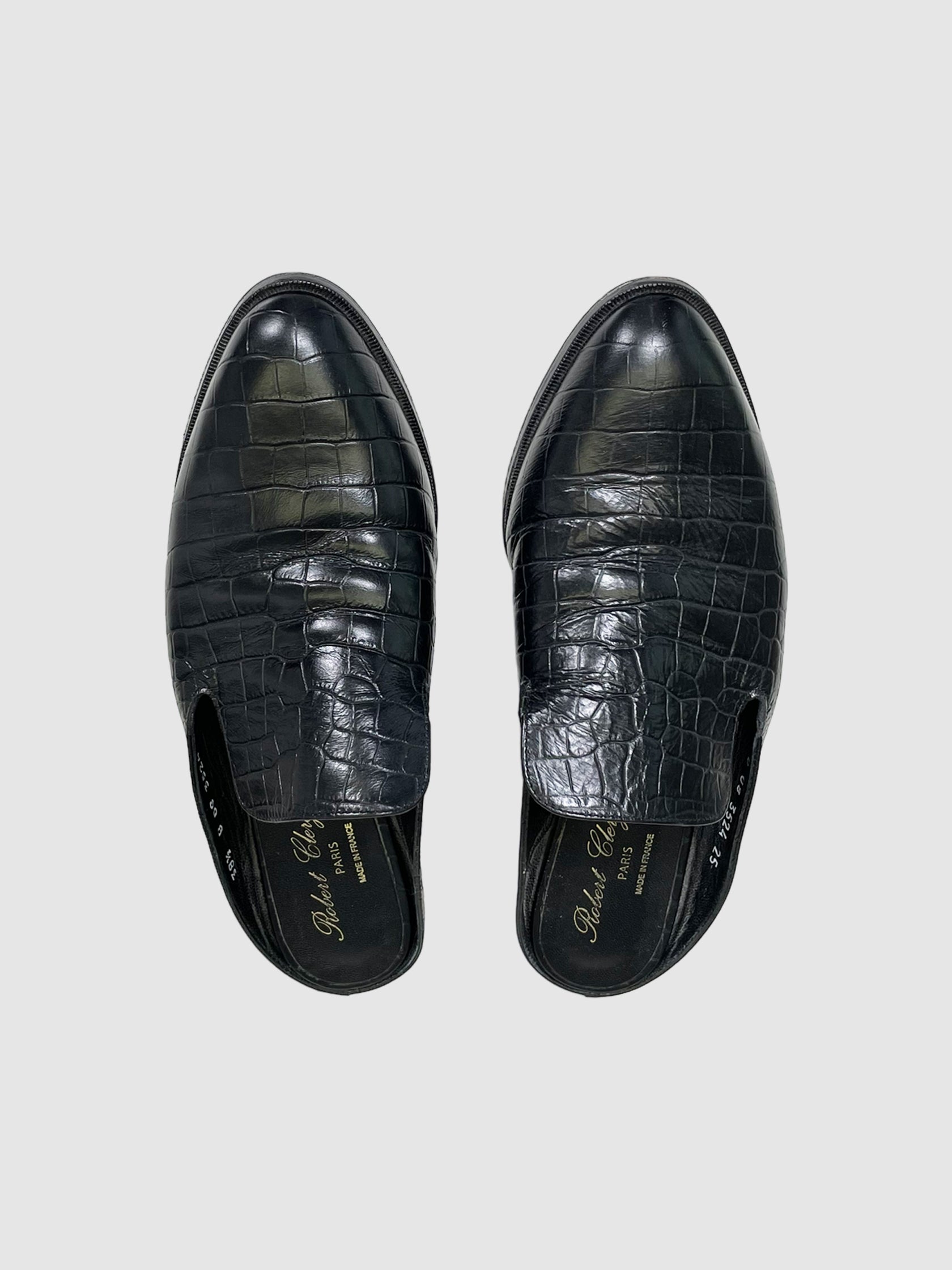 Croc Embossed Mules - Size 38.5