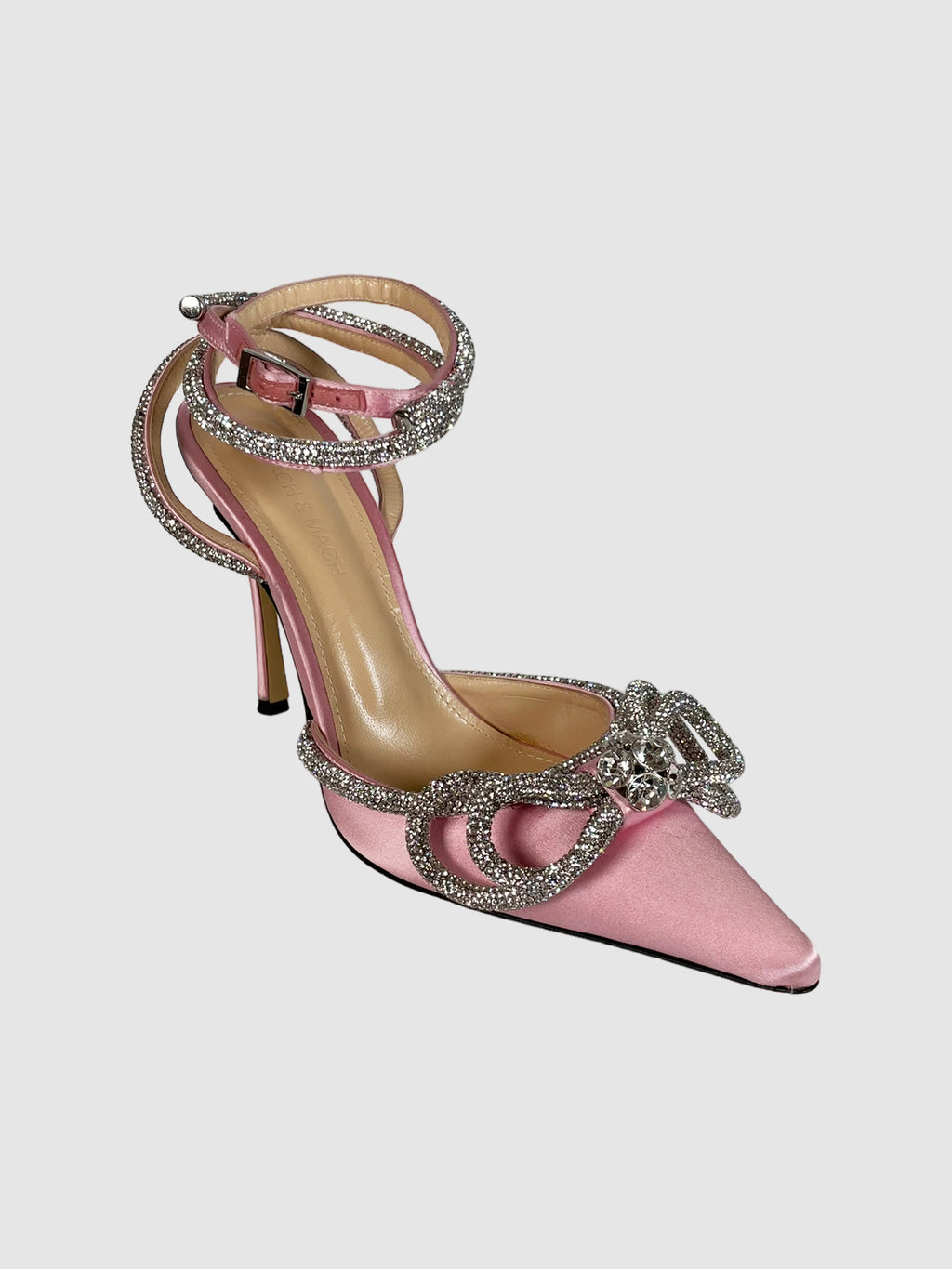 Mach & Mach Double Bow 110 Crystal and Silk-Satin Pumps - Size 37