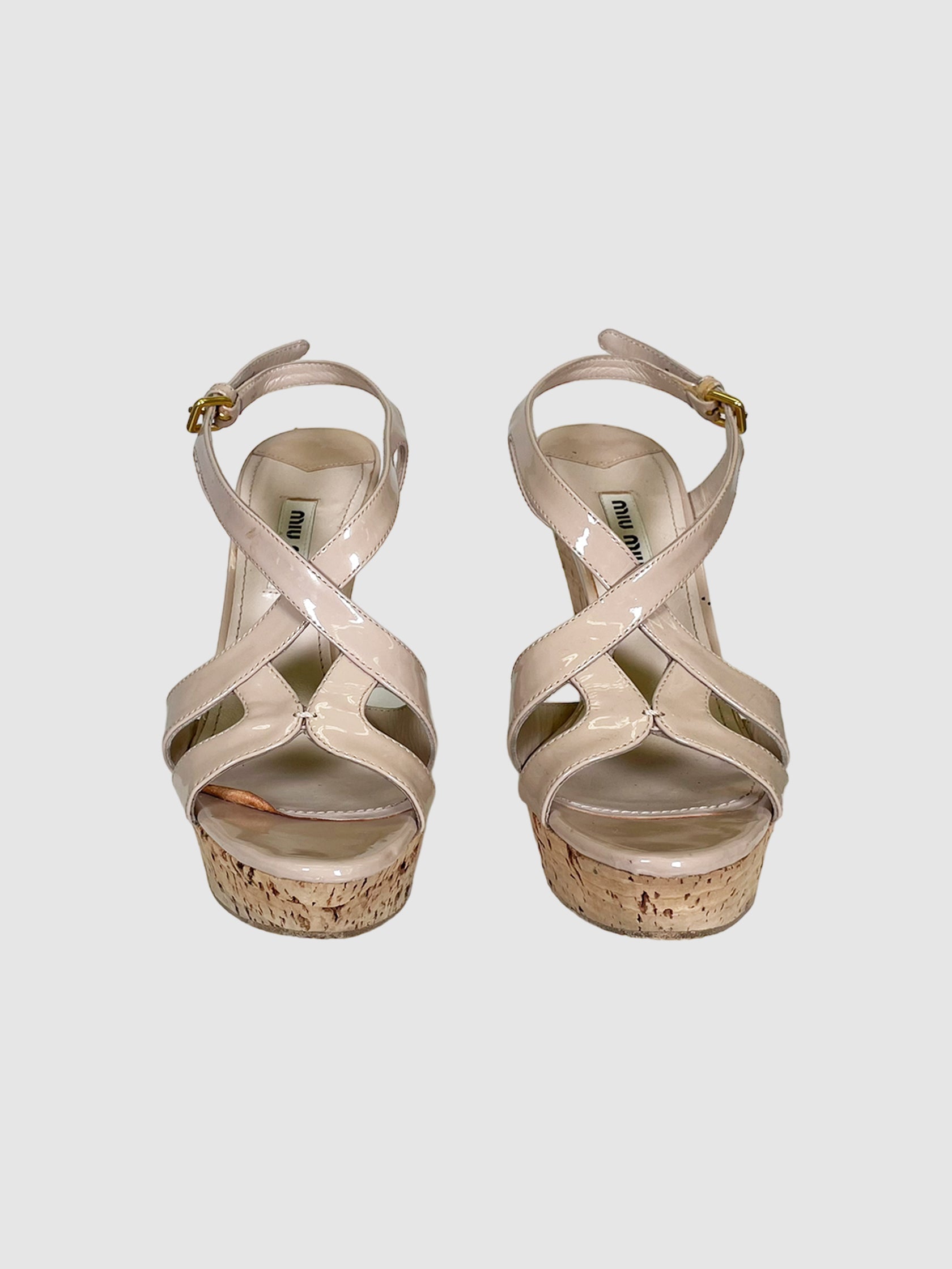 Patent Leather Wedges - Size 36