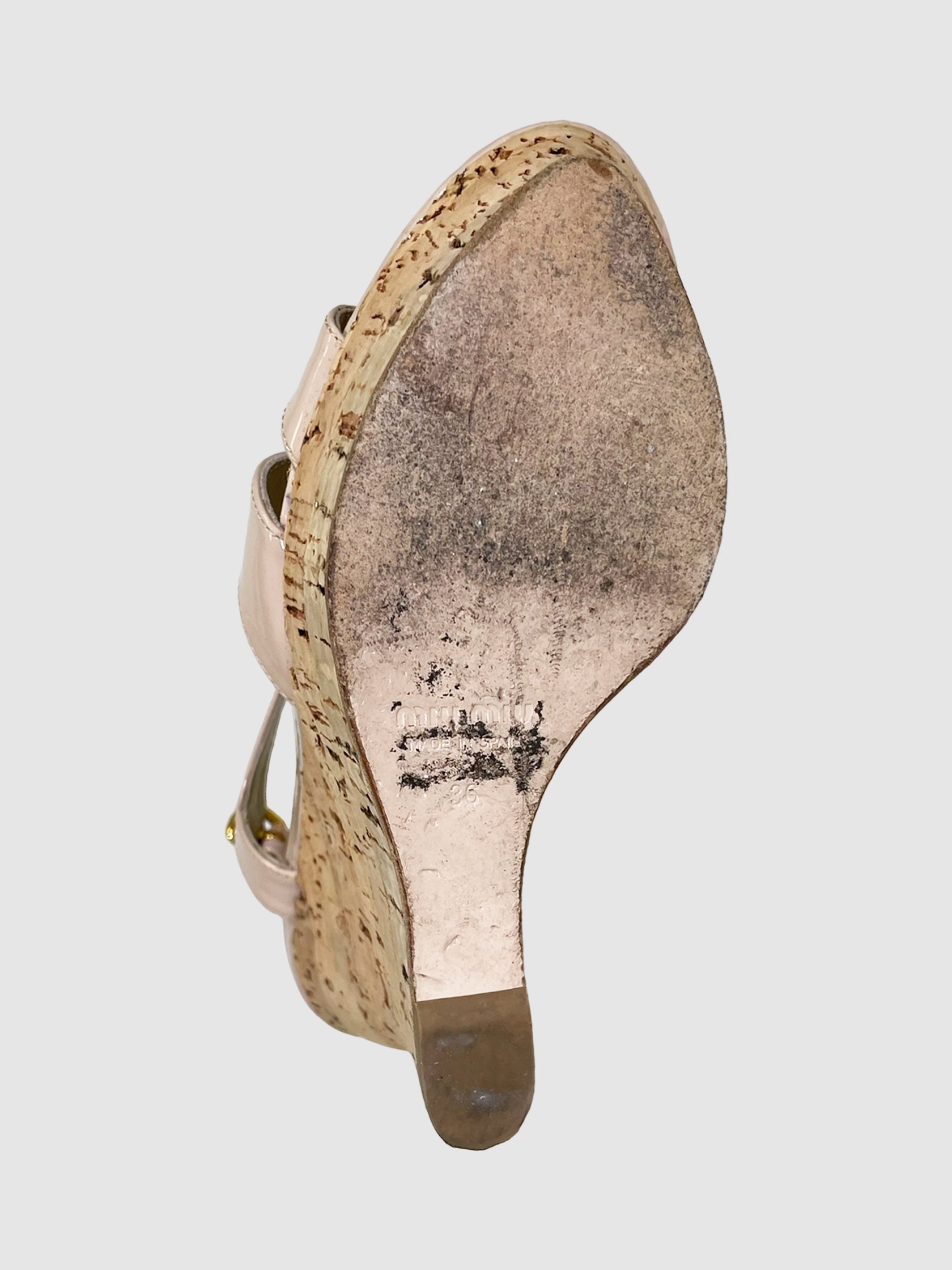 Patent Leather Wedges - Size 36