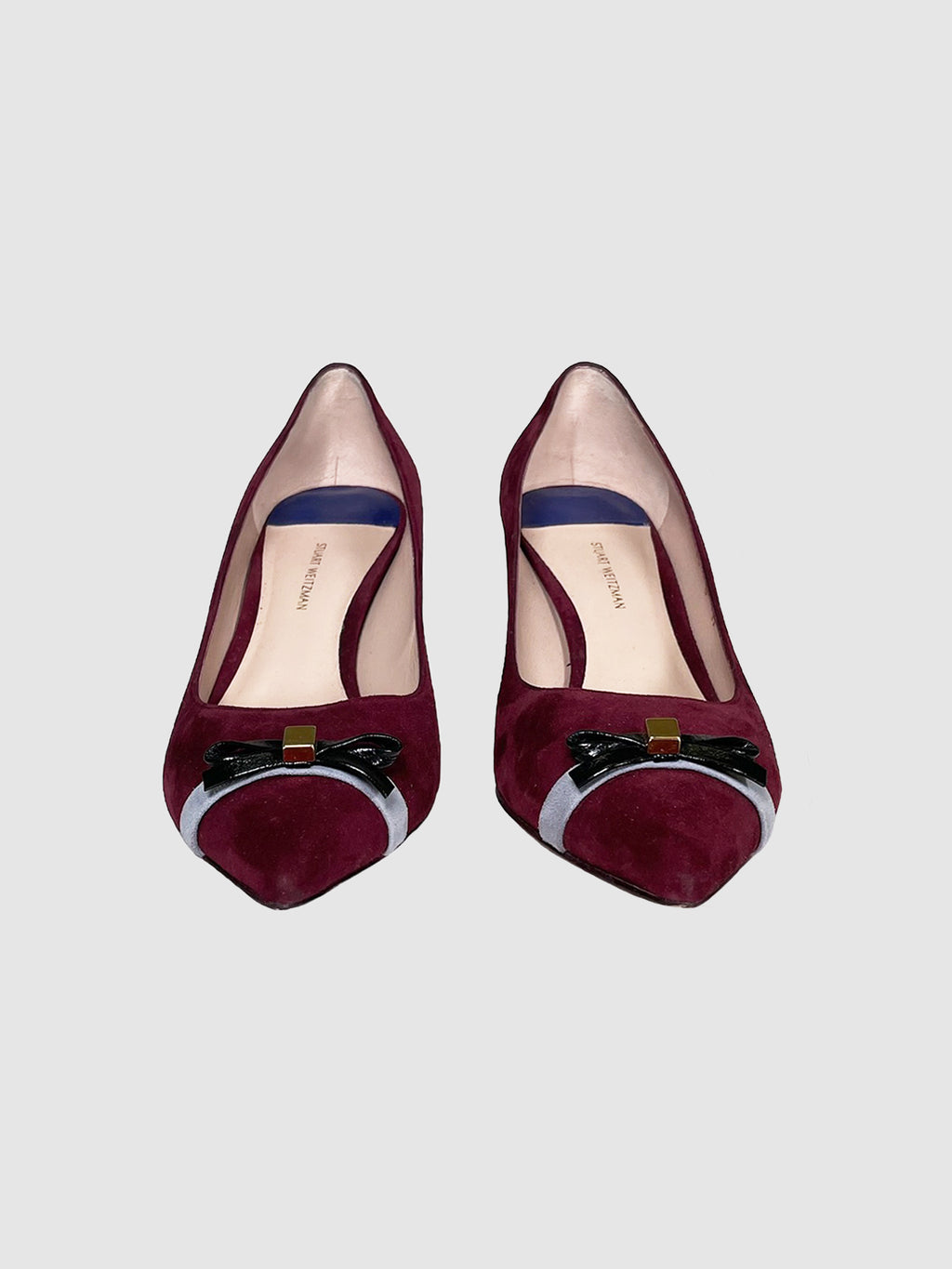 Suede Pumps with Bow - Size 8