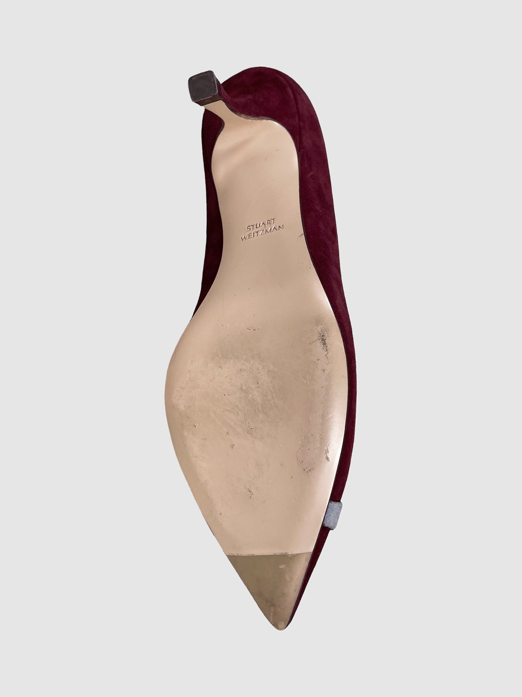 Suede Pumps with Bow - Size 8