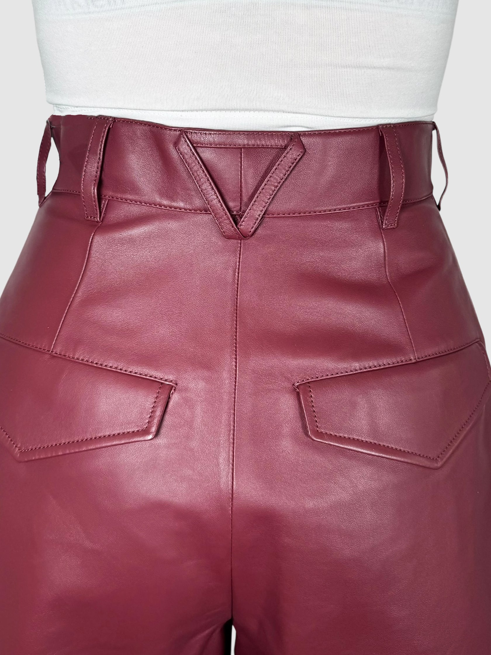 Pleated Leather Culottes