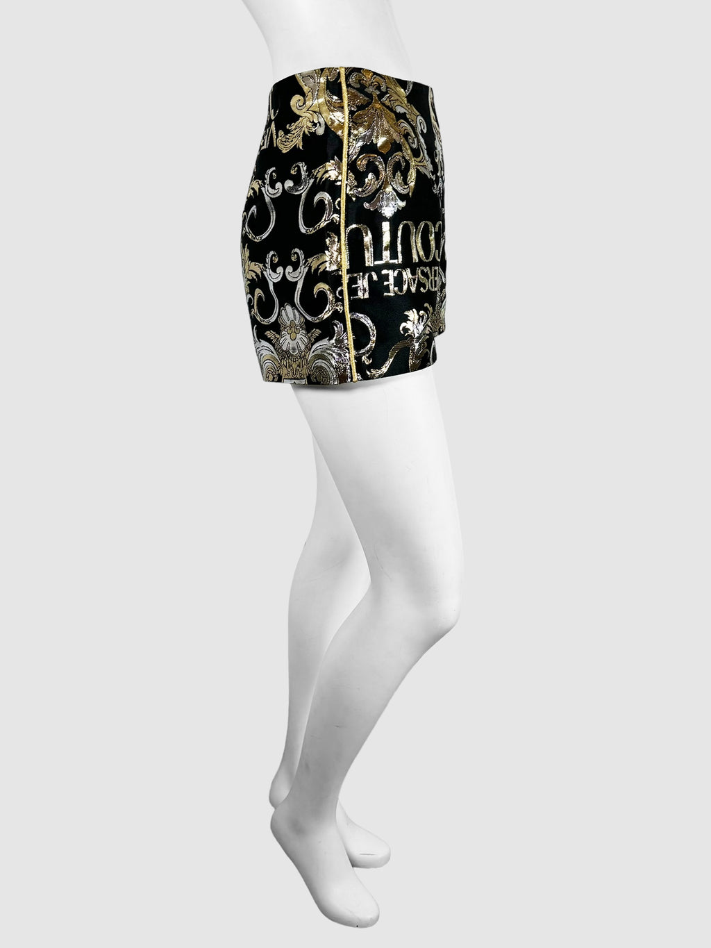 Baroque Metallic Jacquard Satin Shorts - Size 4
