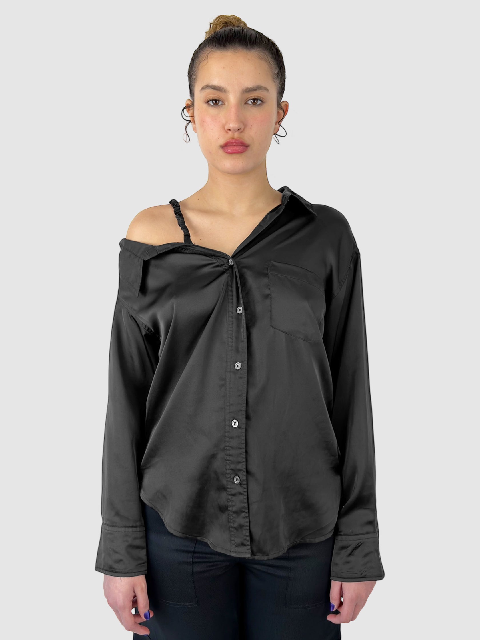 Silk Button-Up Top