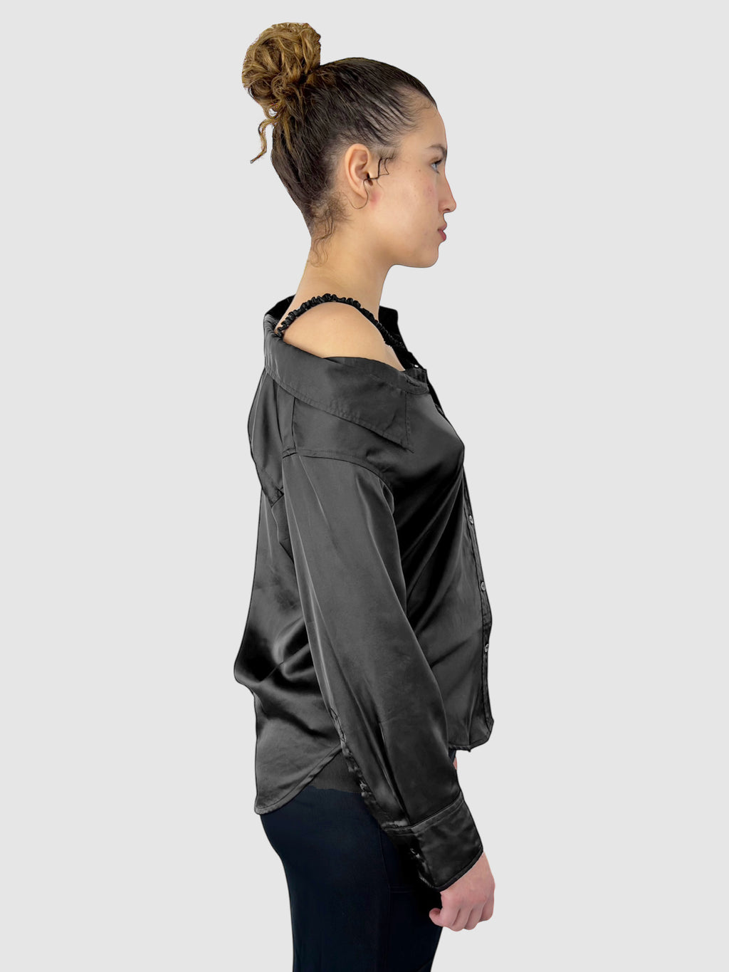 Silk Button-Up Top